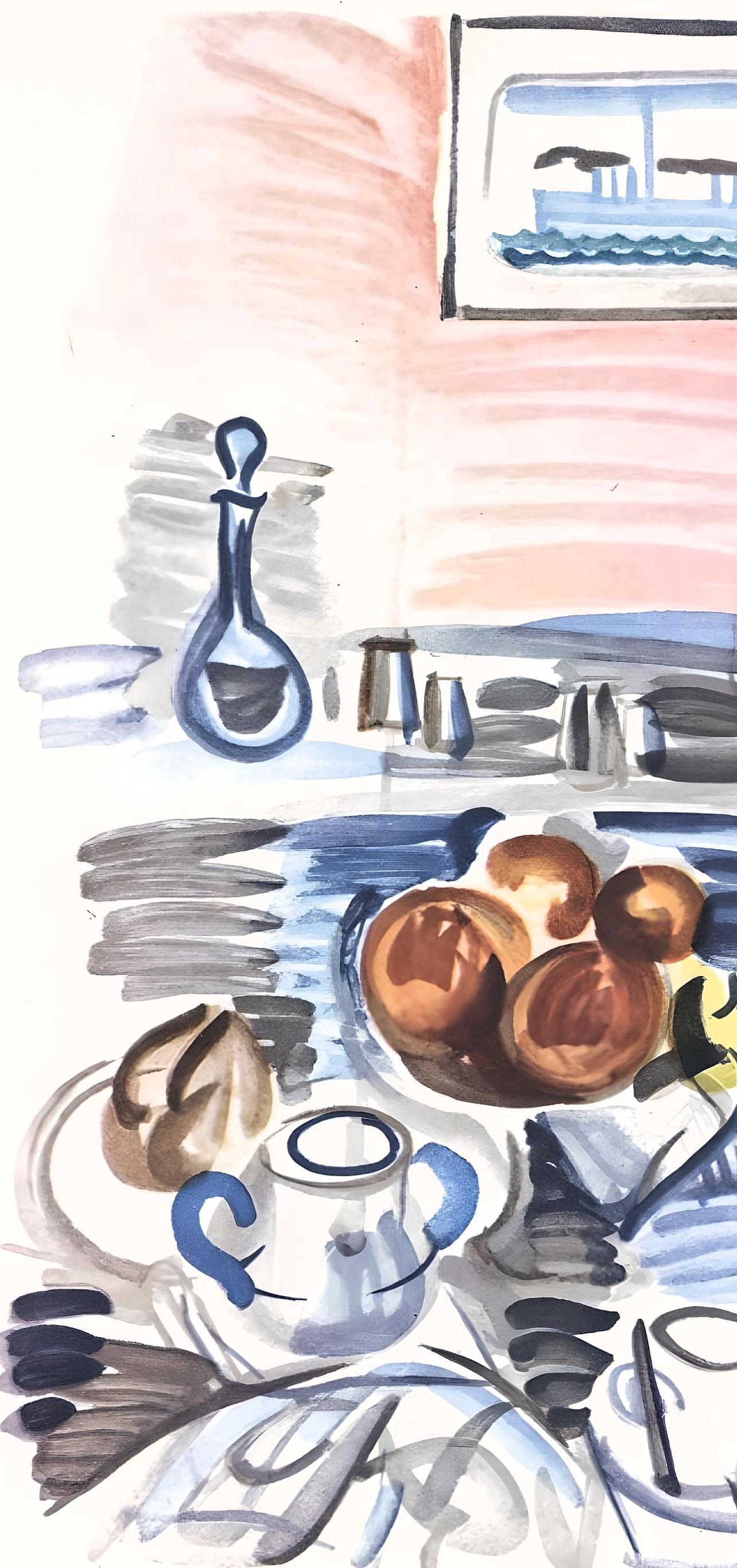 Dufy, Déjeuner de Cassis, Vacances forcées (après) - Print de Raoul Dufy