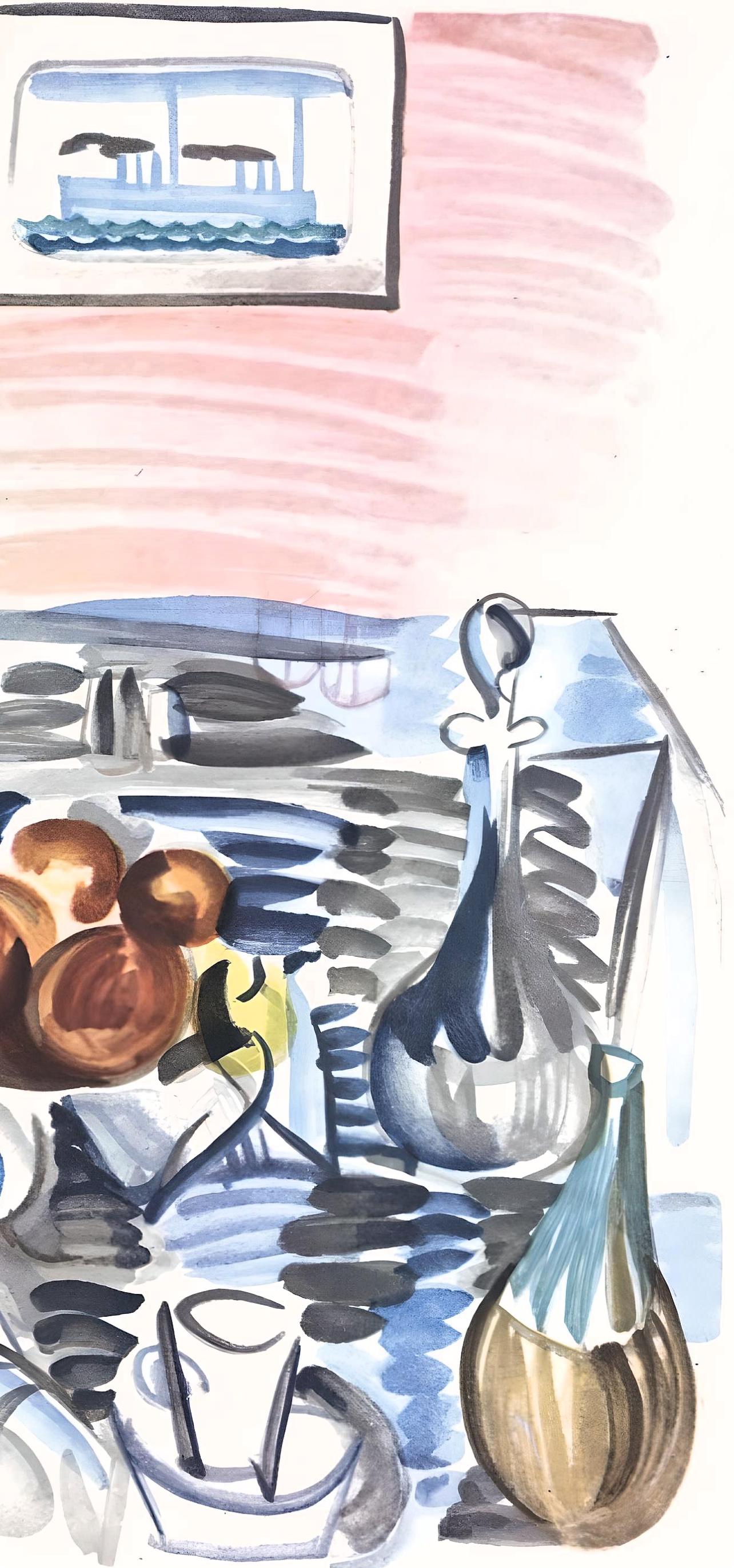 Dufy, Déjeuner de Cassis, Vacances forcées (après) - Moderne Print par Raoul Dufy