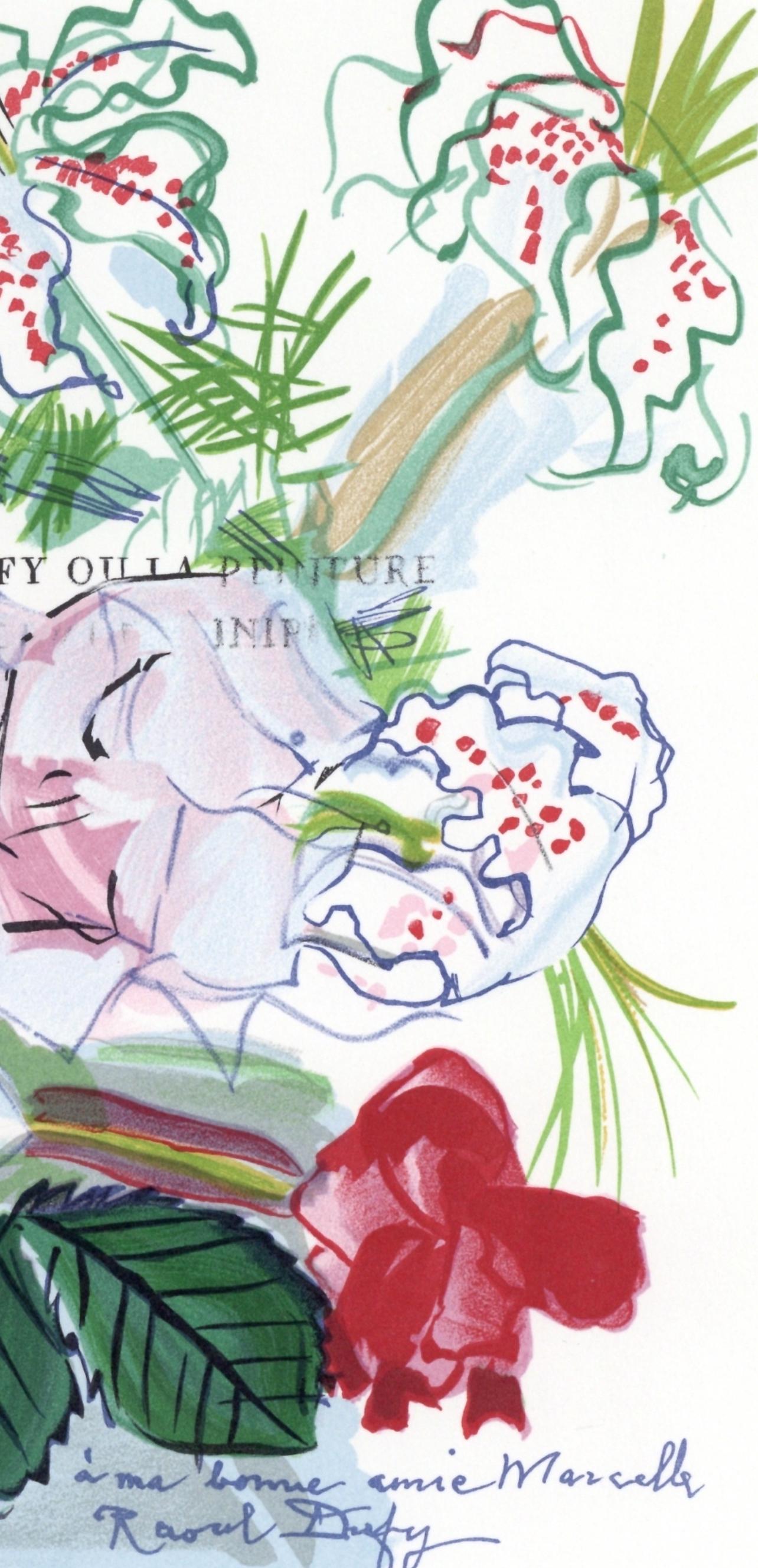 Dufy, Fleurs peintes en manière, Lettre à mon peintre Raoul Dufy (d'après) en vente 1