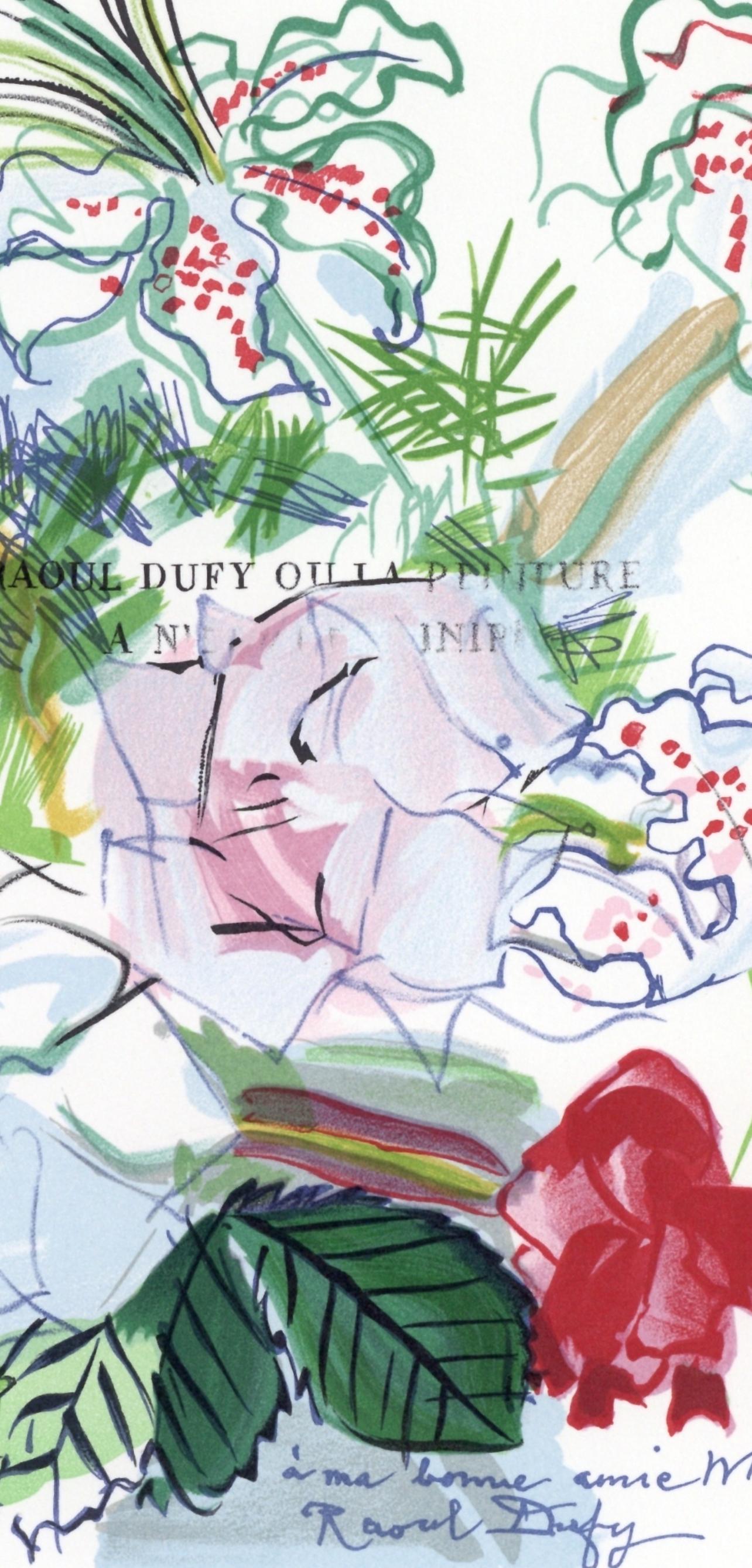 Dufy, Fleurs peintes en manière, Lettre à mon peintre Raoul Dufy (d'après) en vente 2