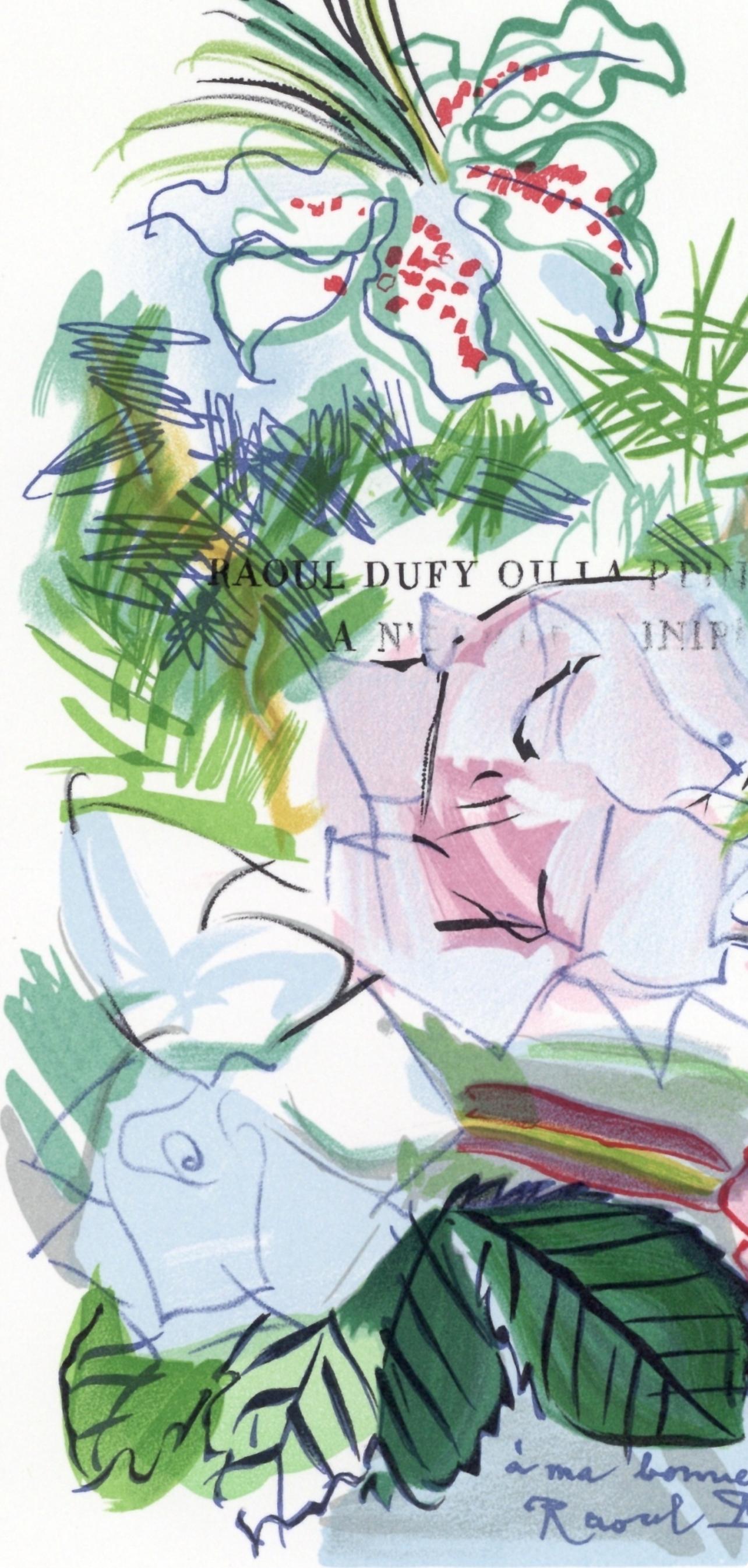 Dufy, Fleurs peintes en manière, Lettre à mon peintre Raoul Dufy (after) For Sale 3