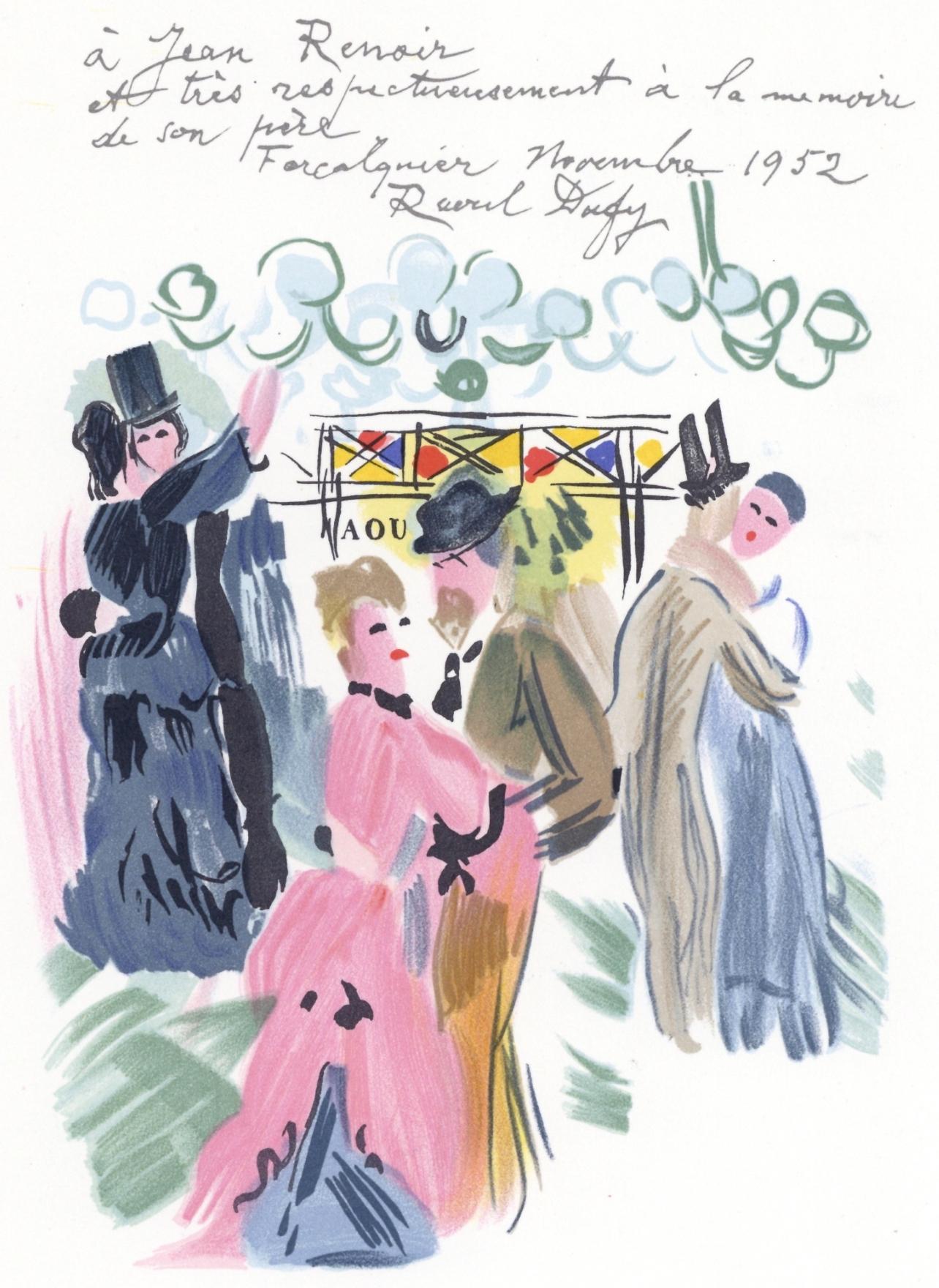 Litografía sobre papel vélin d'Arches Arjomari. Sin firmar y sin numerar, tal como se publicó. Buen estado. Notas: Del folio Lettre à mon peintre Raoul Dufy, 1965. Publicado por la Librairie académique Perrin et Cie, París; impreso por Fernand