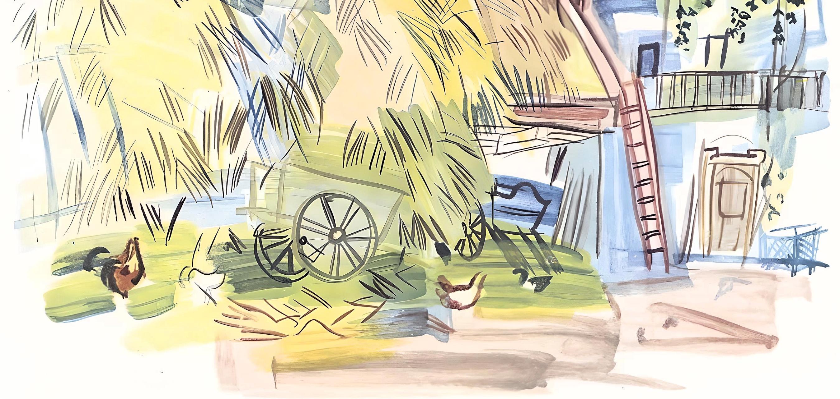 Dufy, La belle grange de Lestel, Vacances forcées (after) - Modern Print by Raoul Dufy