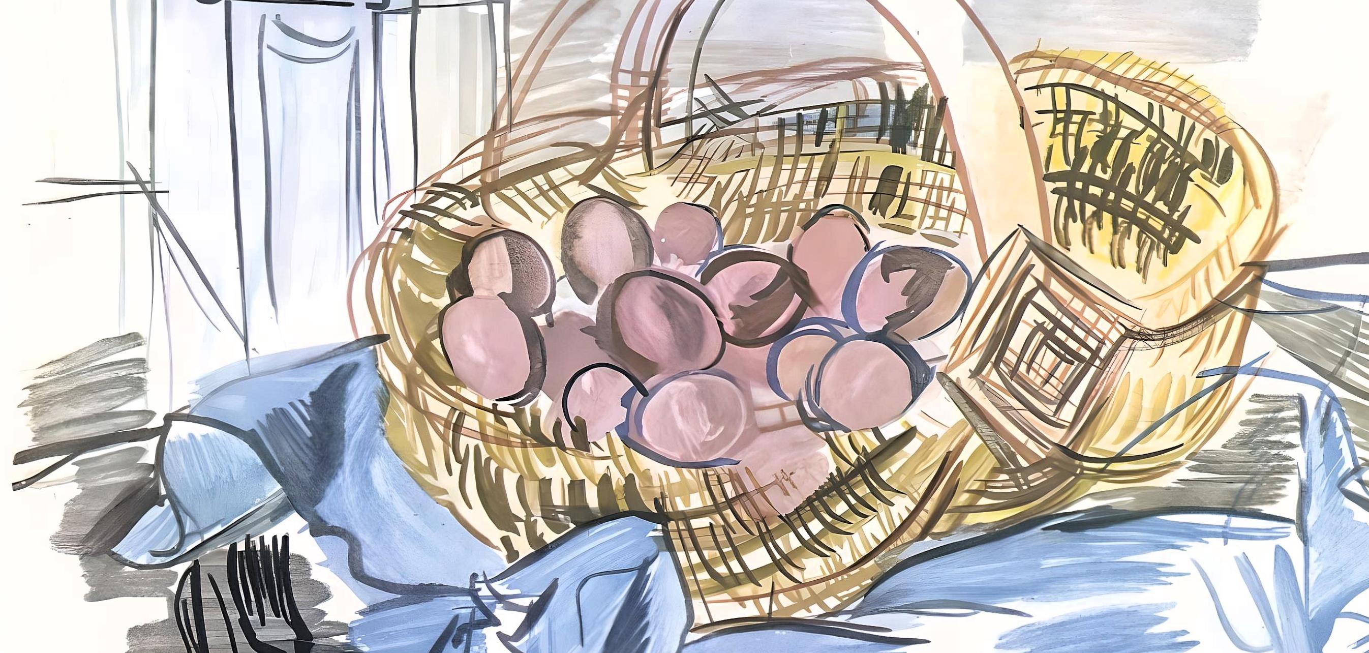 Dufy, La corbeille aux œufs, Vacances forcées (après) - Moderne Print par Raoul Dufy