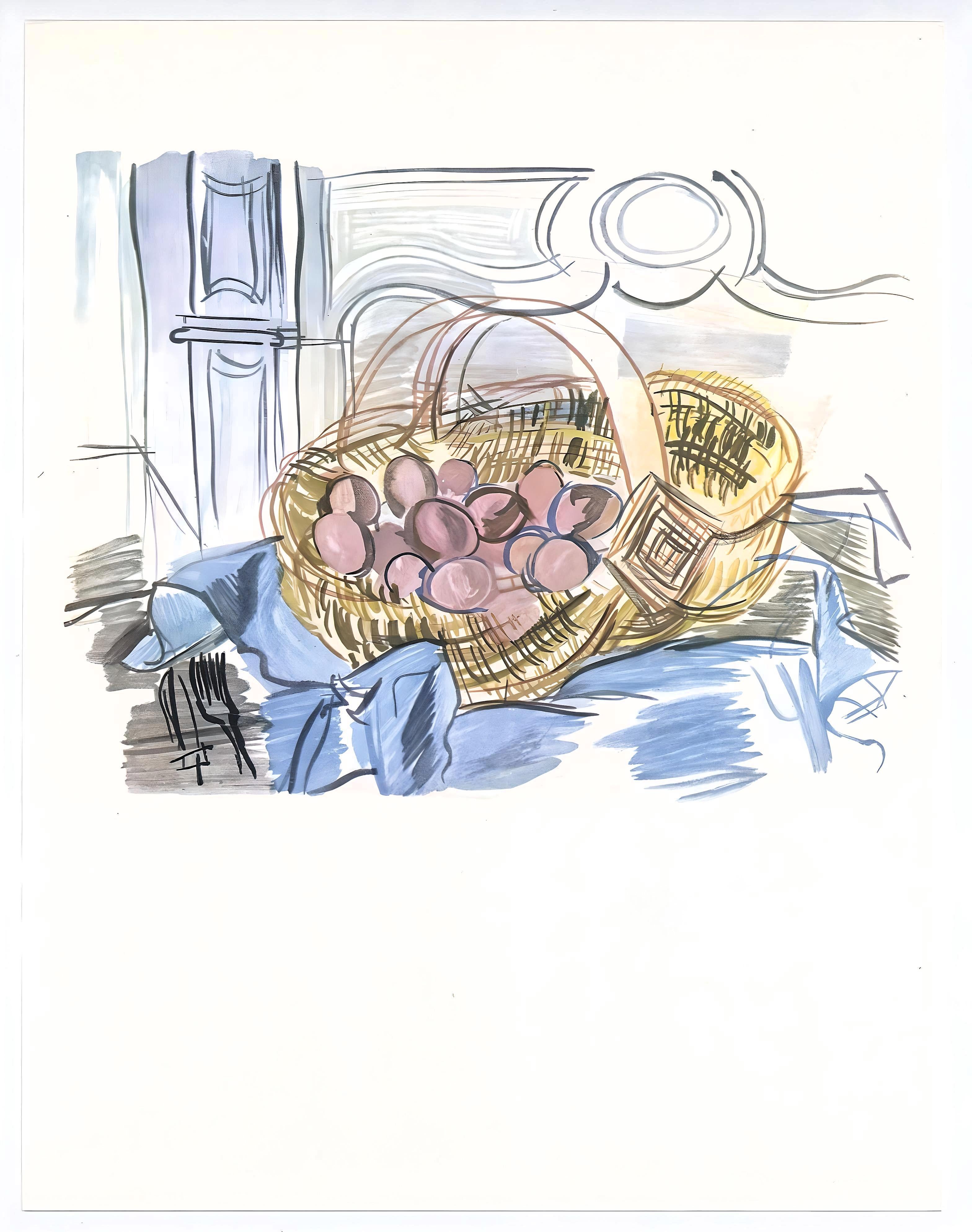 Support : Lithographie sur papier bouffant des Papeteries de Casteljoux
Année : 1970
Taille du papier : 12 x 9.25 pouces
Inscription : Non signé et non numéroté, tel que publié
Notes : Extrait du folio Vacances forcées 1970. Publié par les Éditions