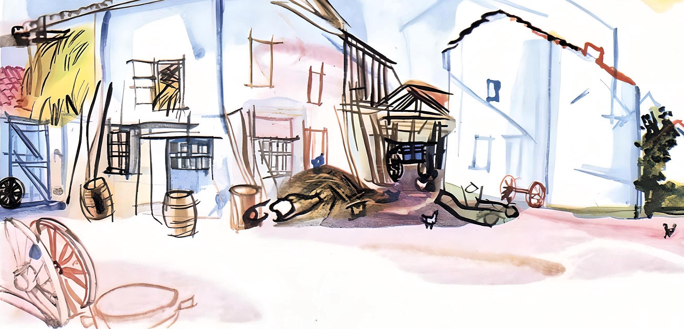 Dufy, Le Charron de Montsaunès, Vacances forcées (d'après) - Print de Raoul Dufy
