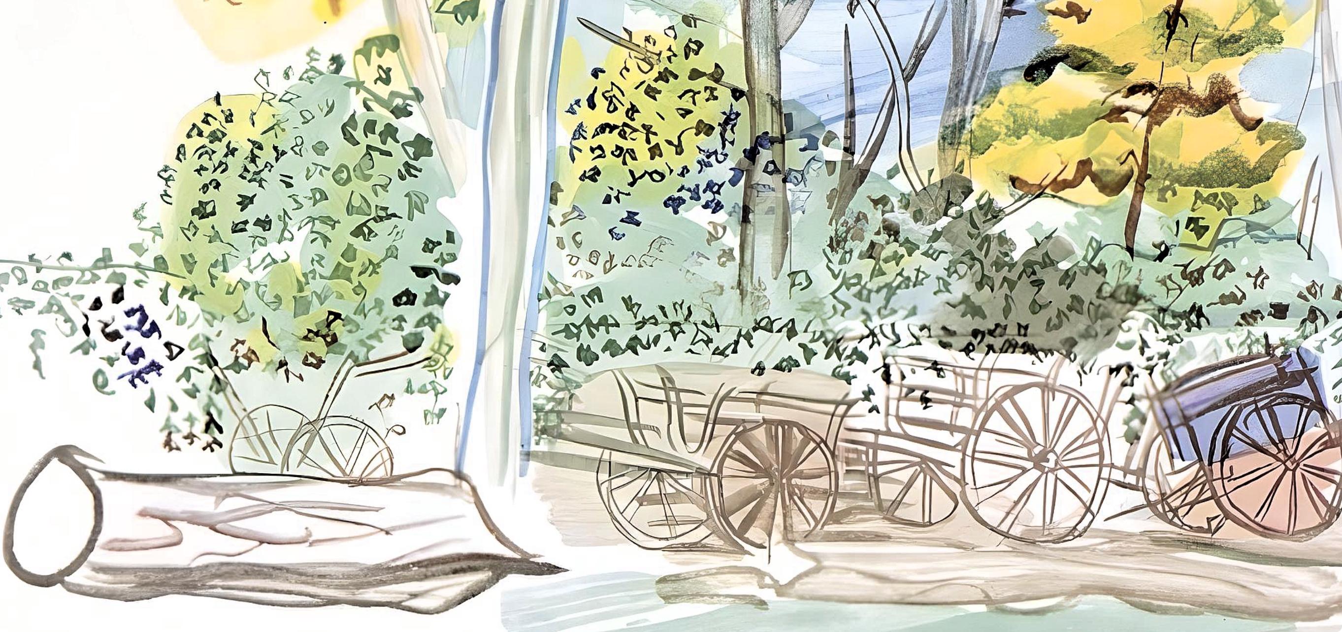 Dufy, Le cimetière des carrioles, Vacances forcées (après) - Print de Raoul Dufy