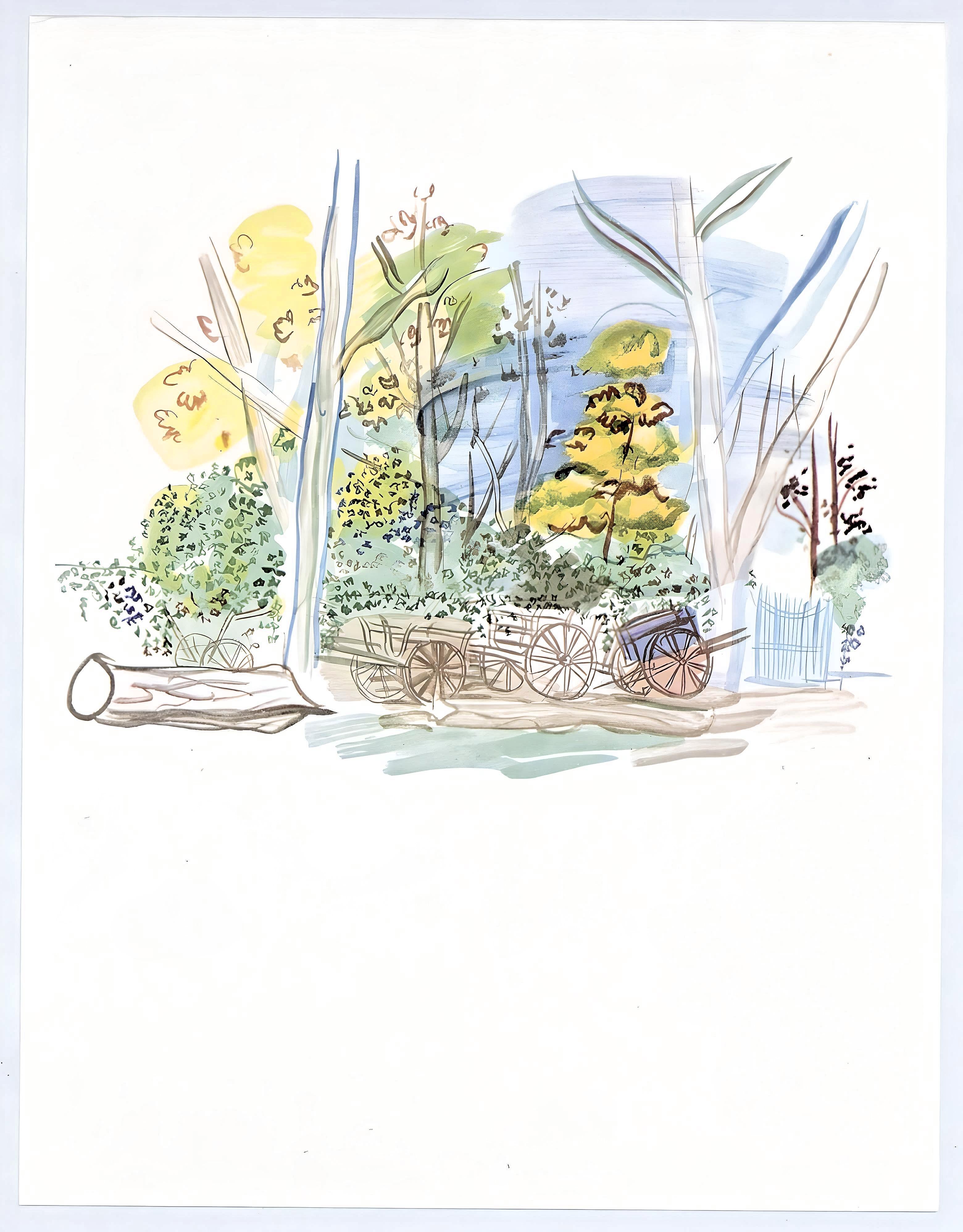Dufy, Le cimetière des carrioles, Vacances forcées (après) en vente 1