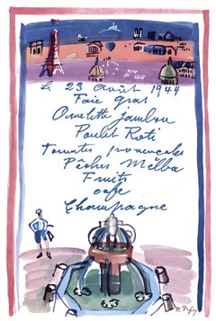 Dufy, Le menu de la Libération, Vacances forcées (después)