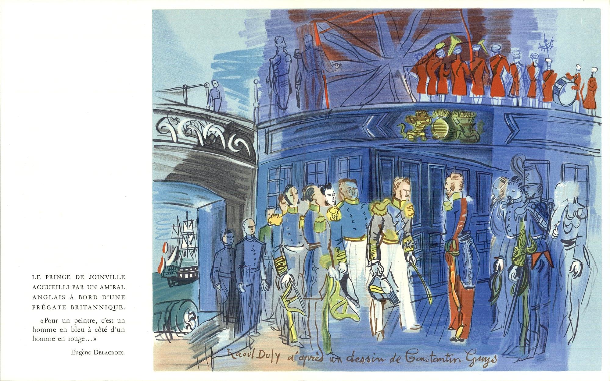 Dufy, Le Prince de Joinville reçu à bord d'une fregate anglaise (after) For Sale 1