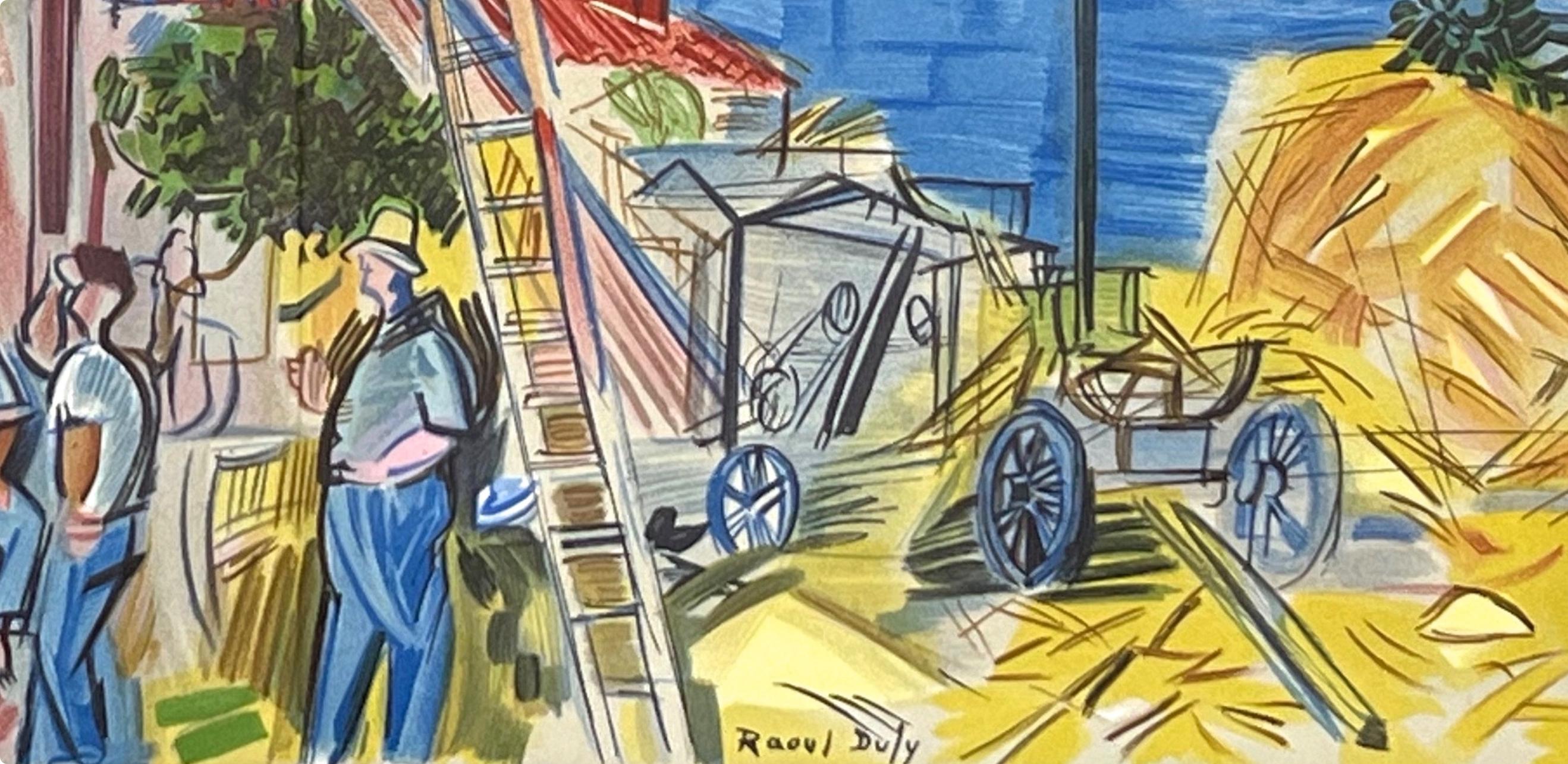 Dufy, Les Moissonneurs, Lettre à mon peintre Raoul Dufy (d'après) en vente 4