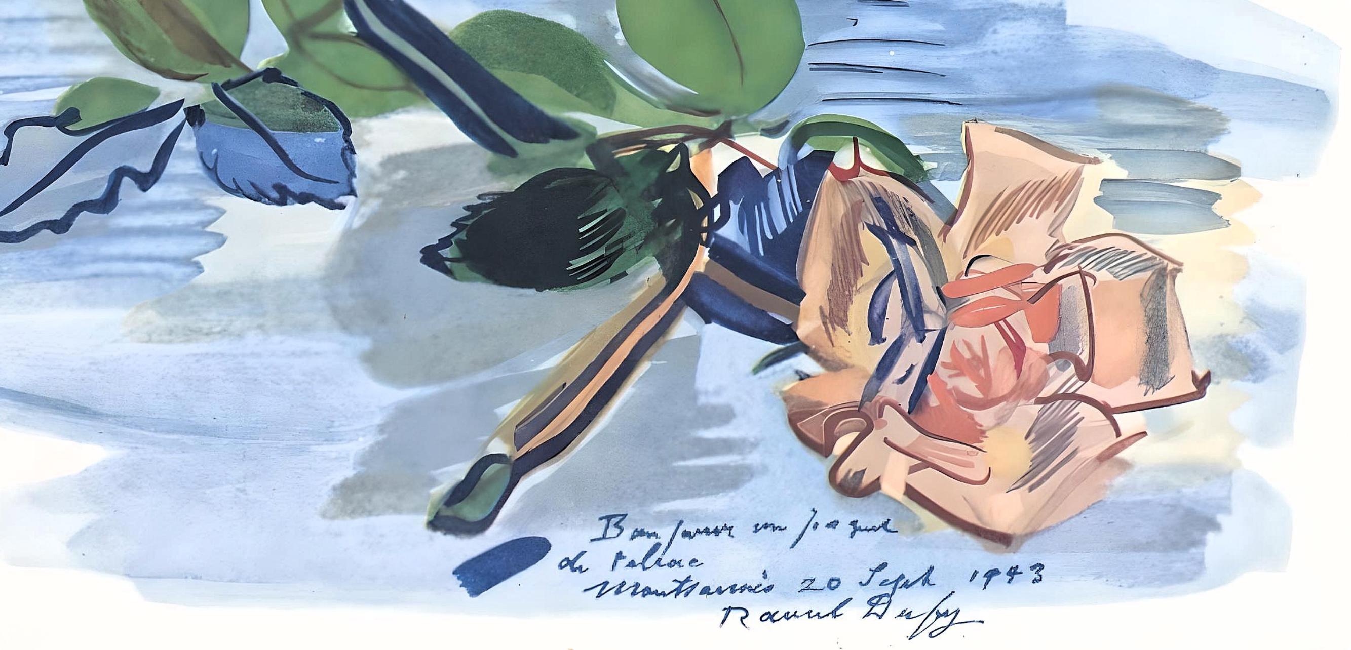 Dufy, Les roses coupées, Vacances forcées (después) - Print Moderno de Raoul Dufy