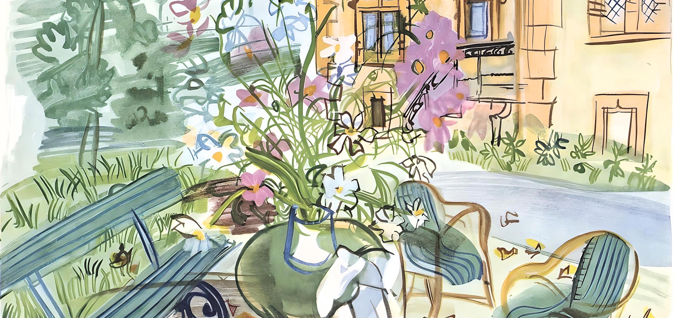 Dufy, Notre maison de Montsaunès, Vacances forcées (d'après) - Moderne Print par Raoul Dufy