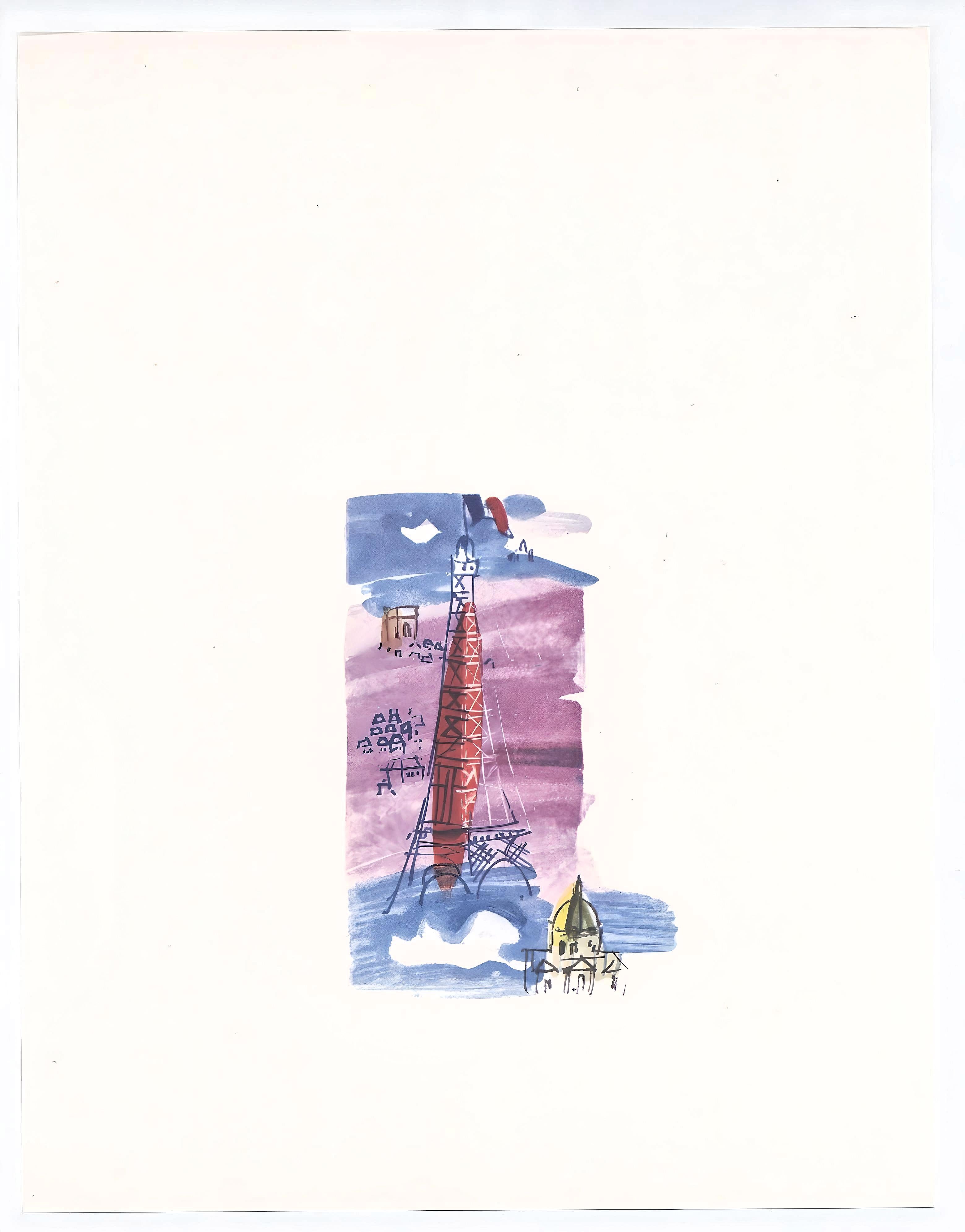 Support : Lithographie sur papier bouffant des Papeteries de Casteljoux
Année : 1970
Taille du papier : 12 x 9.25 pouces
Inscription : Non signé et non numéroté, tel que publié
Notes : Extrait du folio Vacances forcées 1970. Publié par les Éditions