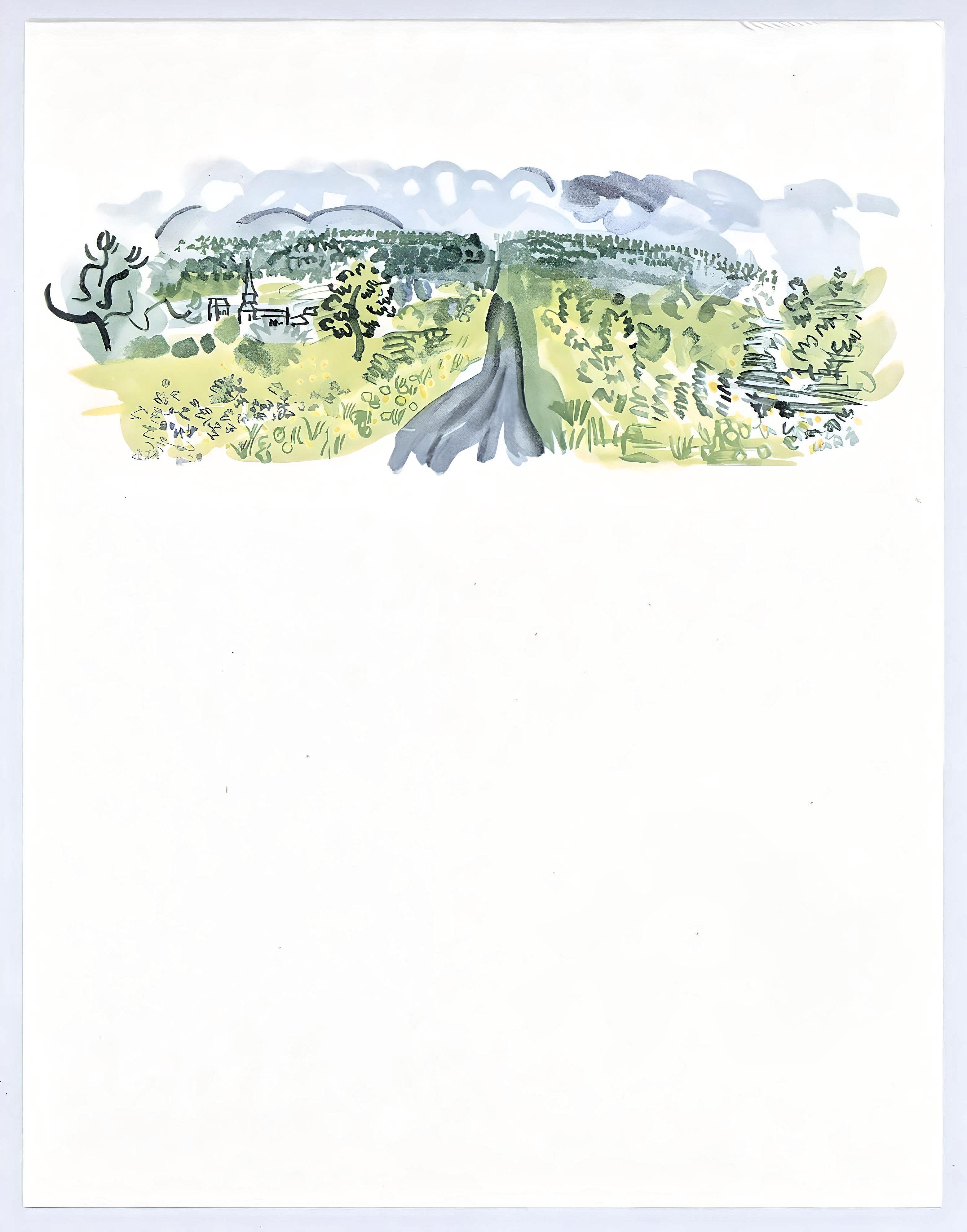Medio: Litografia su carta papier bouffant des Papeteries de Casteljoux
Anno: 1970
Formato carta: 12 x 9,25 pollici
Iscrizione: Non firmata e non numerata, come da emissione
Note: Dal folio, Vacances forcées 1970. Pubblicato da Éditions Vialetay,