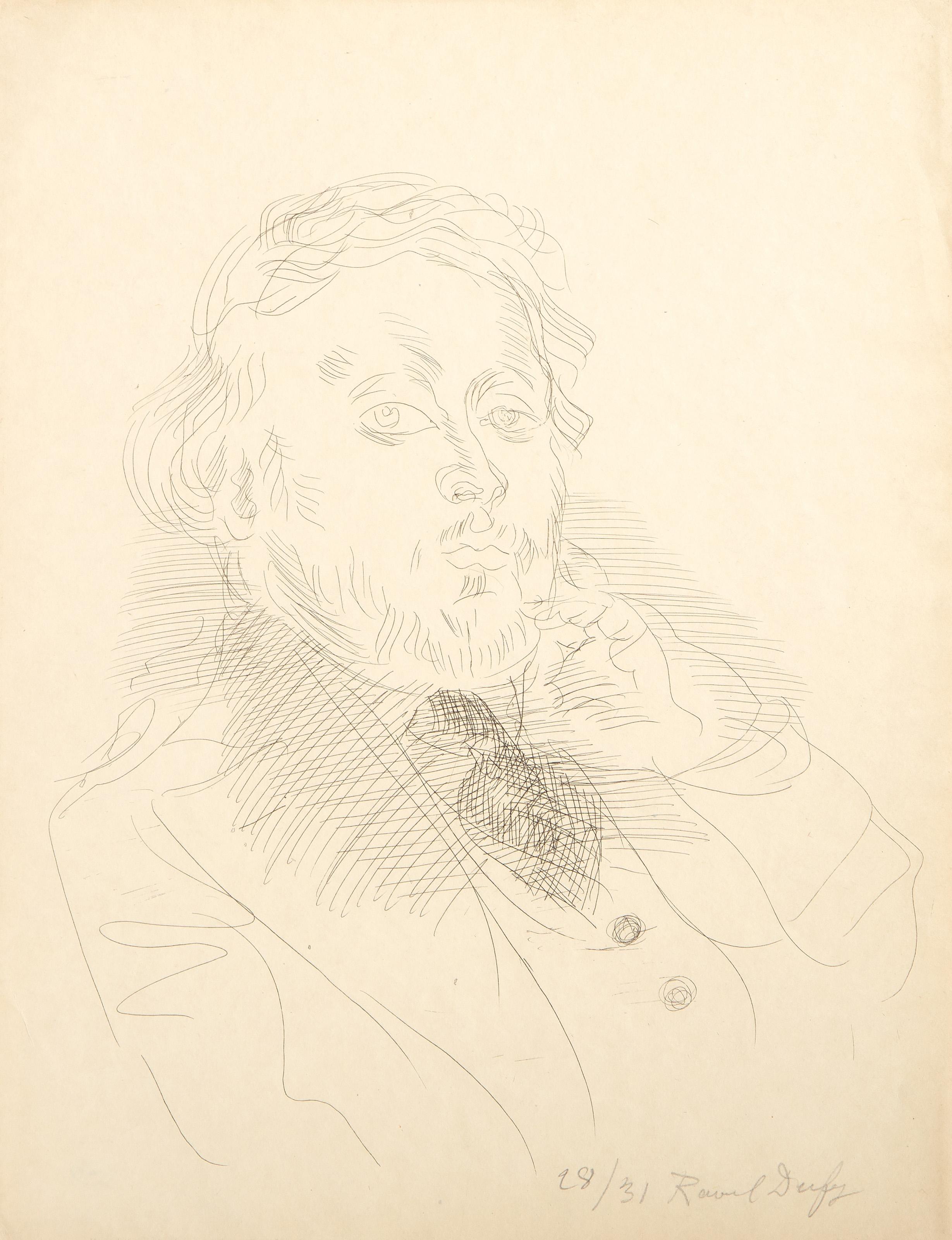  Raoul Dufy, Francés (1877 - 1953) -  Eloge de Raoul Dufy, Año: hacia 1930, Técnica: Aguafuerte, firmado y numerado a lápiz, Edición: 28/31, Tamaño de la imagen: 10 x 8,75 pulgadas, Tamaño: 12,75 x 9,75 pulgadas (32,39 x 24,77 cm), Descripción: De