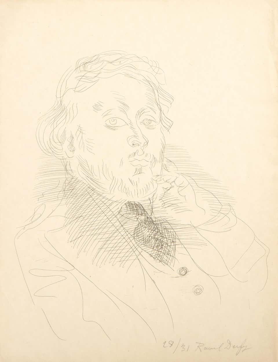 Éloge de Raoul Dufy, Signed Impressionist Etching by Raoul Dufy