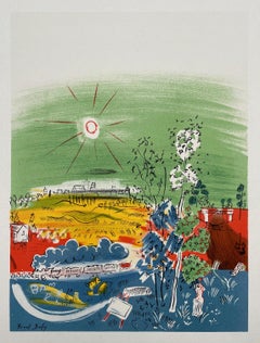 French Art Exhibition Poster by Raoul Dufy, Modernist Lithograph, 1959