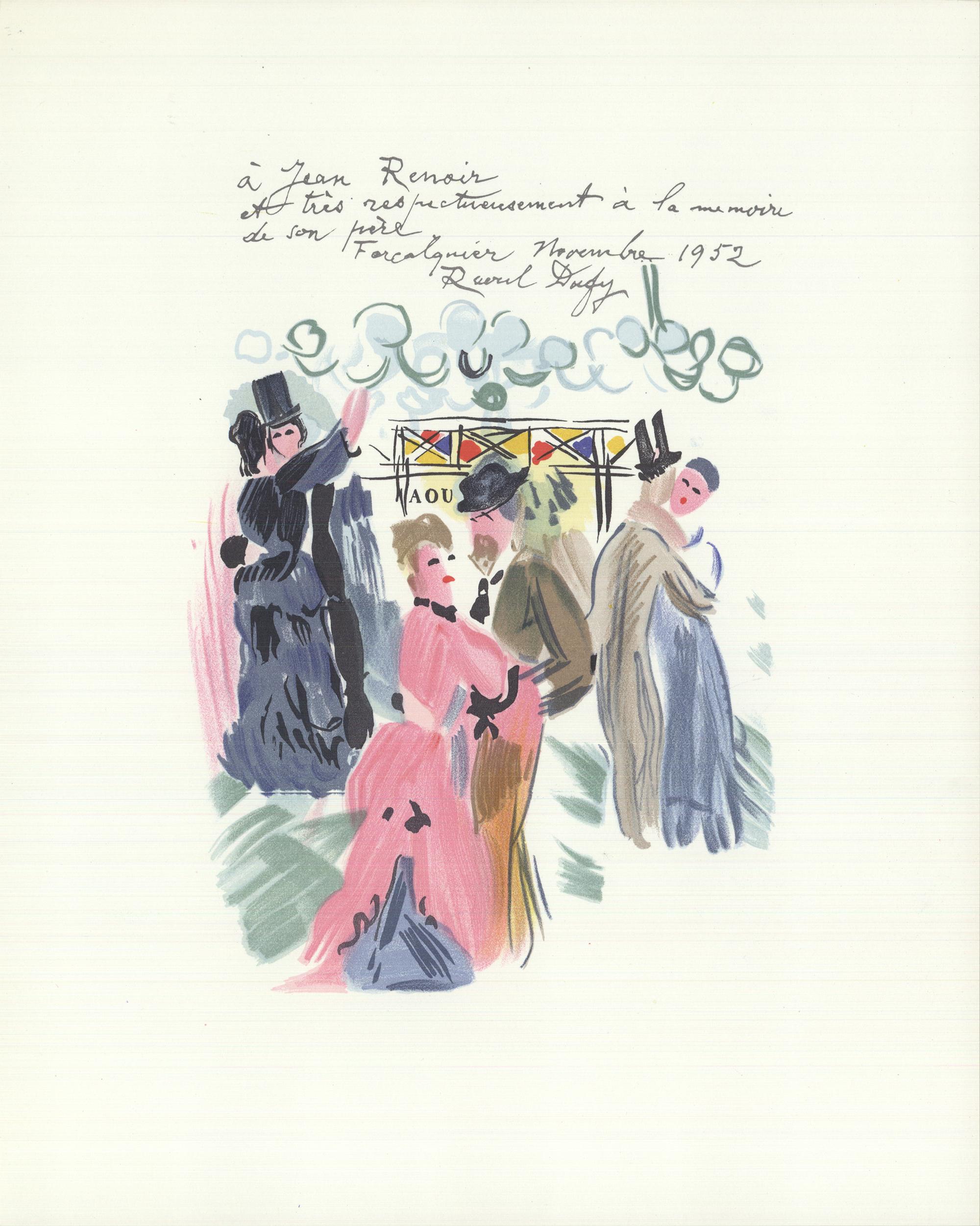 Raoul Dufy Figurative Print - Hommage a Renoir