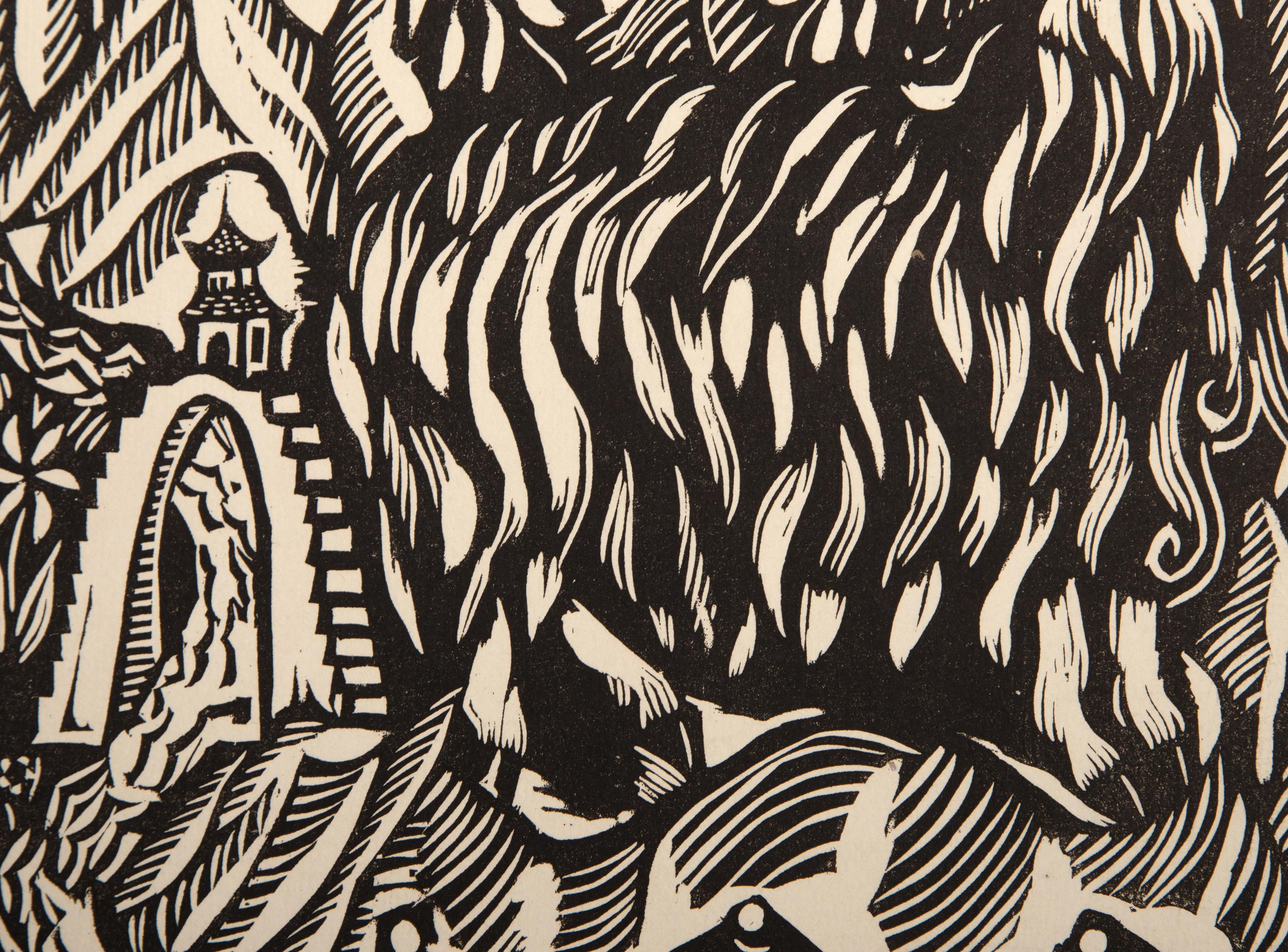 La Chevre Du Thibet, Impressionist Woodblock by Raoul Dufy For Sale 3