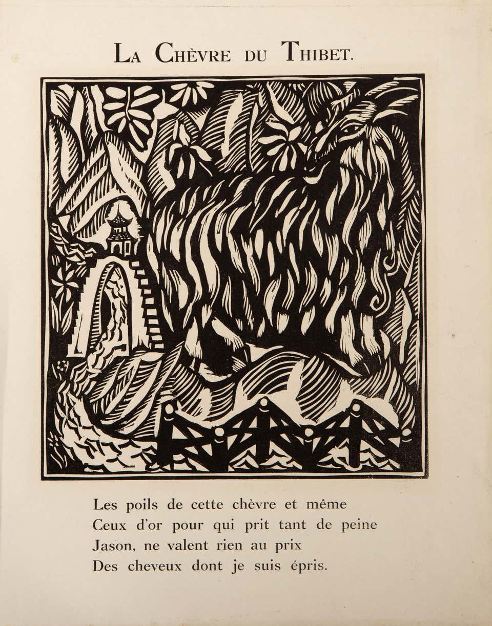 La Chevre Du Thibet, Impressionist Woodblock by Raoul Dufy