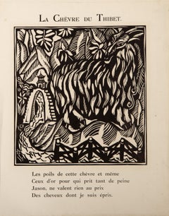 La Chevre Du Thibet, xilografia impressionista di Raoul Dufy