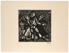 'La Danse' (Dance) — French Cubist Woodcut