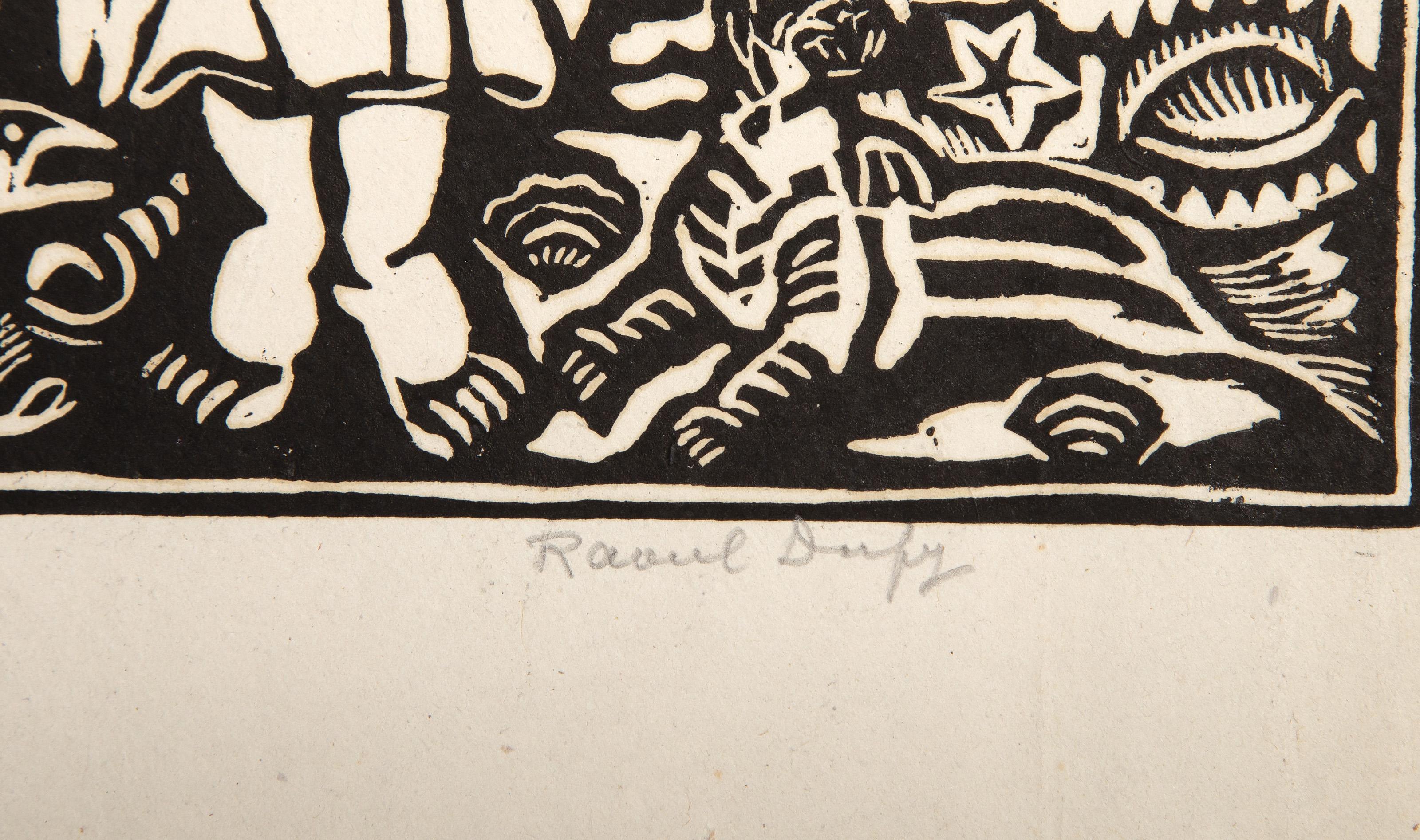 L'Amour La Danse, Impressionist Woodcut by Raoul Dufy For Sale 1