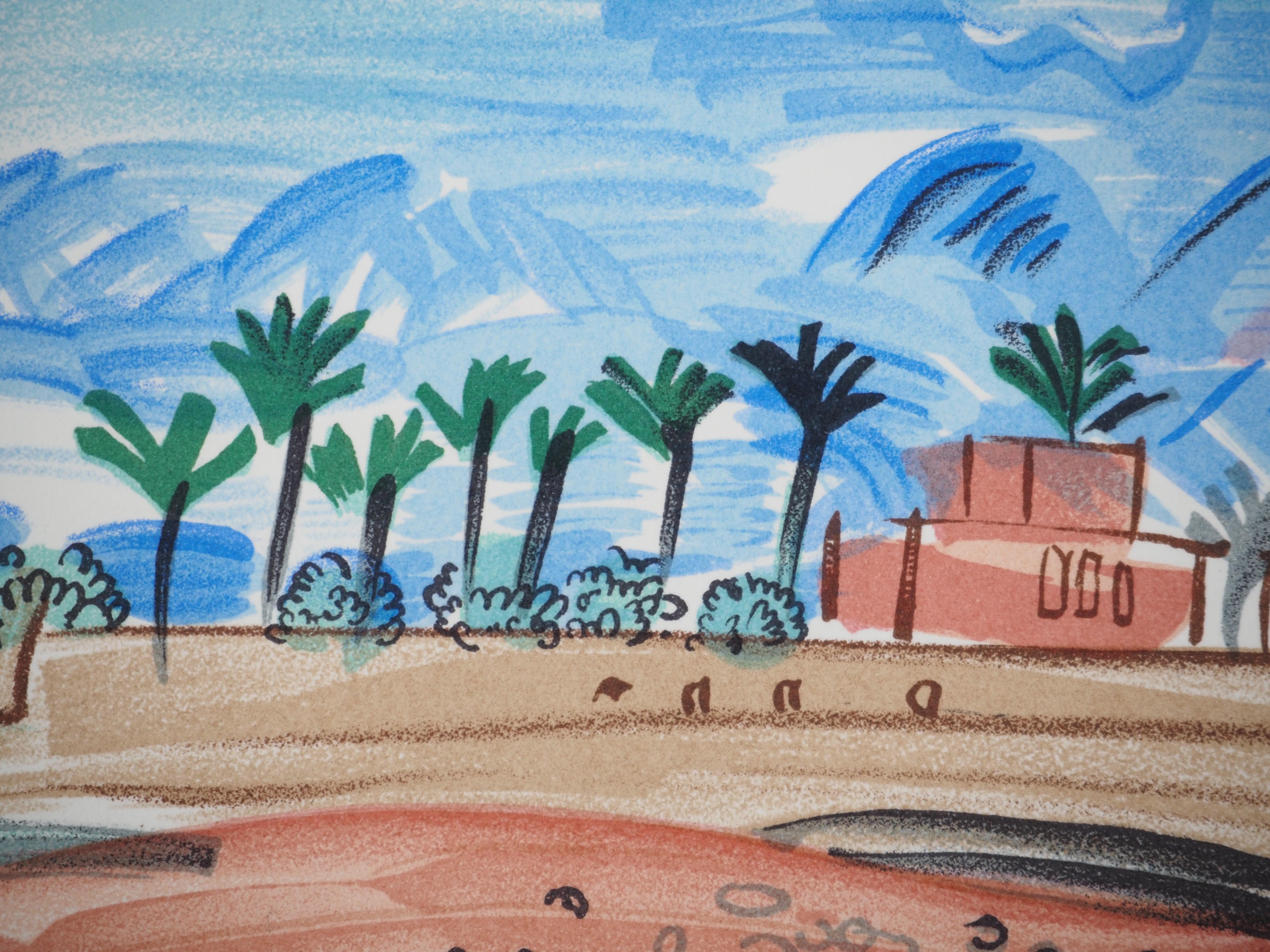 Raoul DUFY (1877-1953)
Paisaje en Marruecos, 1965

Litografía (taller Mourlot)
Firma impresa en la placa 
Sobre vitela 30 x 24 cm (c. 11,8 x 9,4 pulg.)

INFORMACIÓN : Litografía realizada en homenaje a Raoul Dufy e impresa en 1965 en los talleres