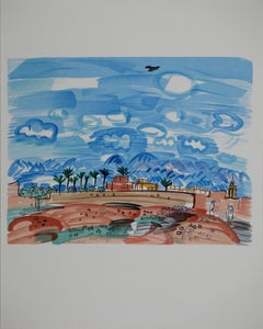 Paesaggio in Marocco - Litografia (Mourlot)