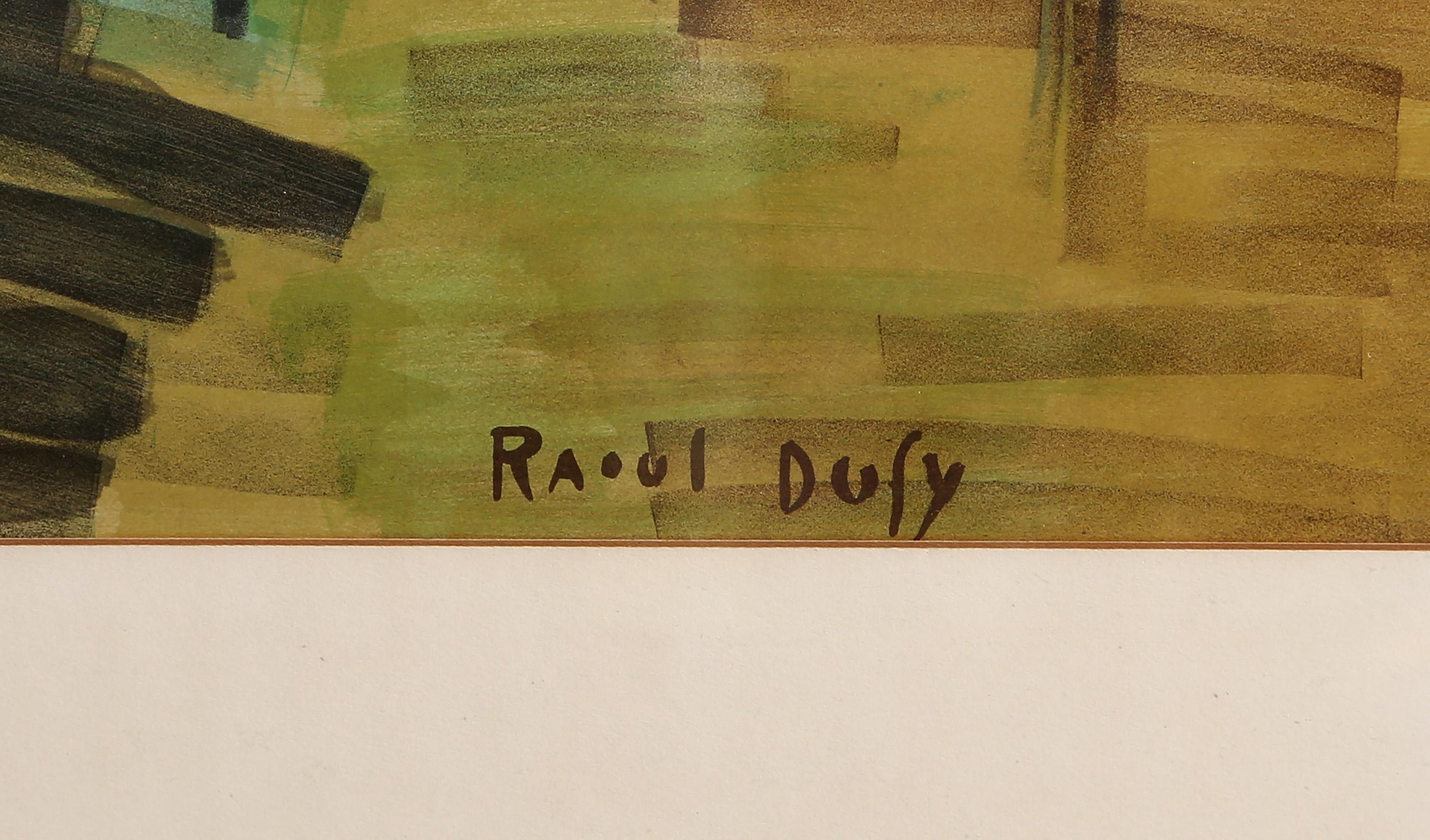 Le Paddock à Deauville, manifesto litografico impressionista (after) Raoul Dufy in vendita 2