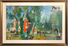 Le Paddock à Deauville, Impressionist Lithograph Poster after Raoul Dufy