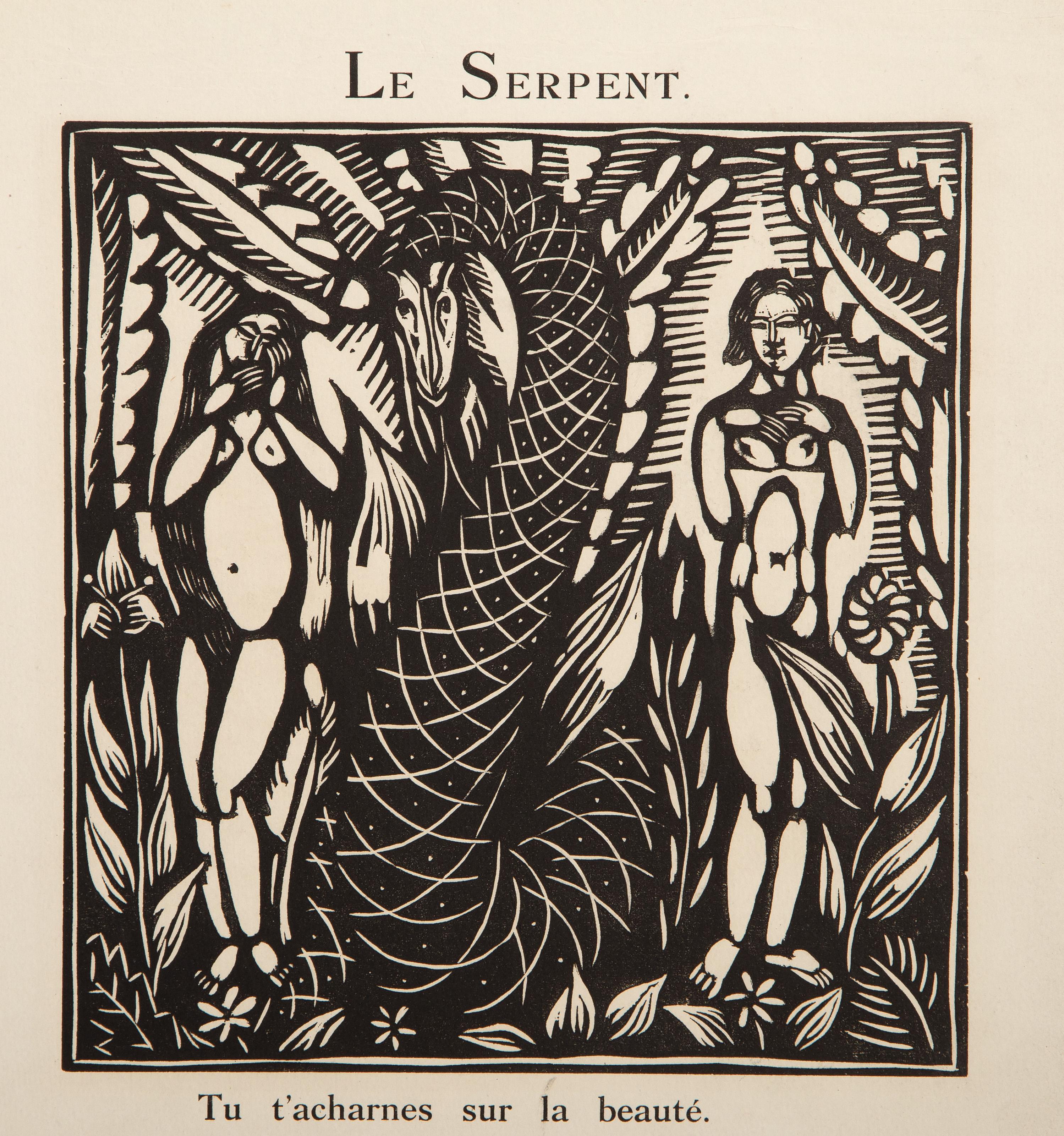 Le Serpent, xilografía impresionista de Raoul Dufy en venta 1