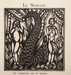 Le Serpent, Impressionist Woodblock by Raoul Dufy