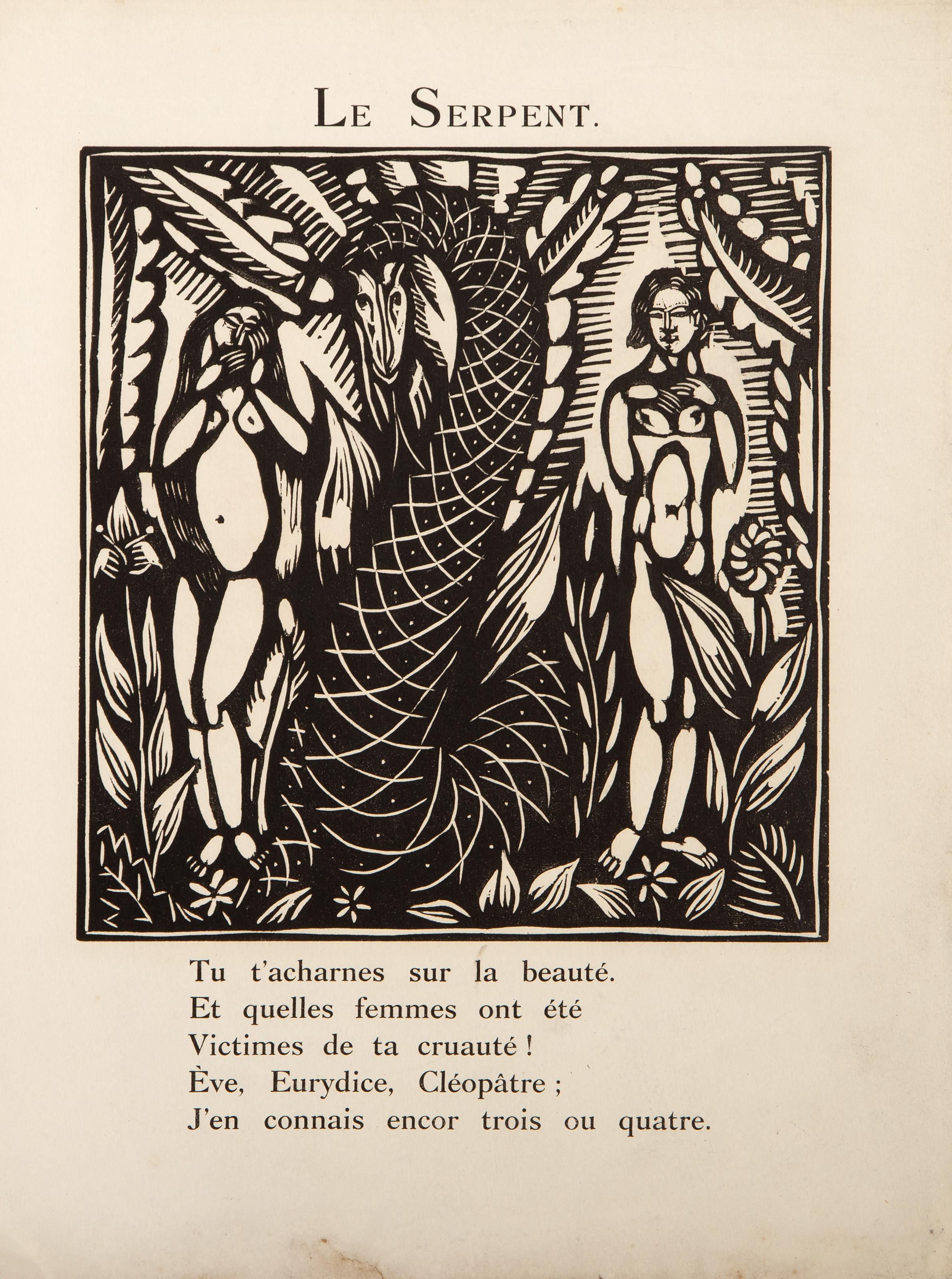 Le Serpent, xilografia impressionista di Raoul Dufy