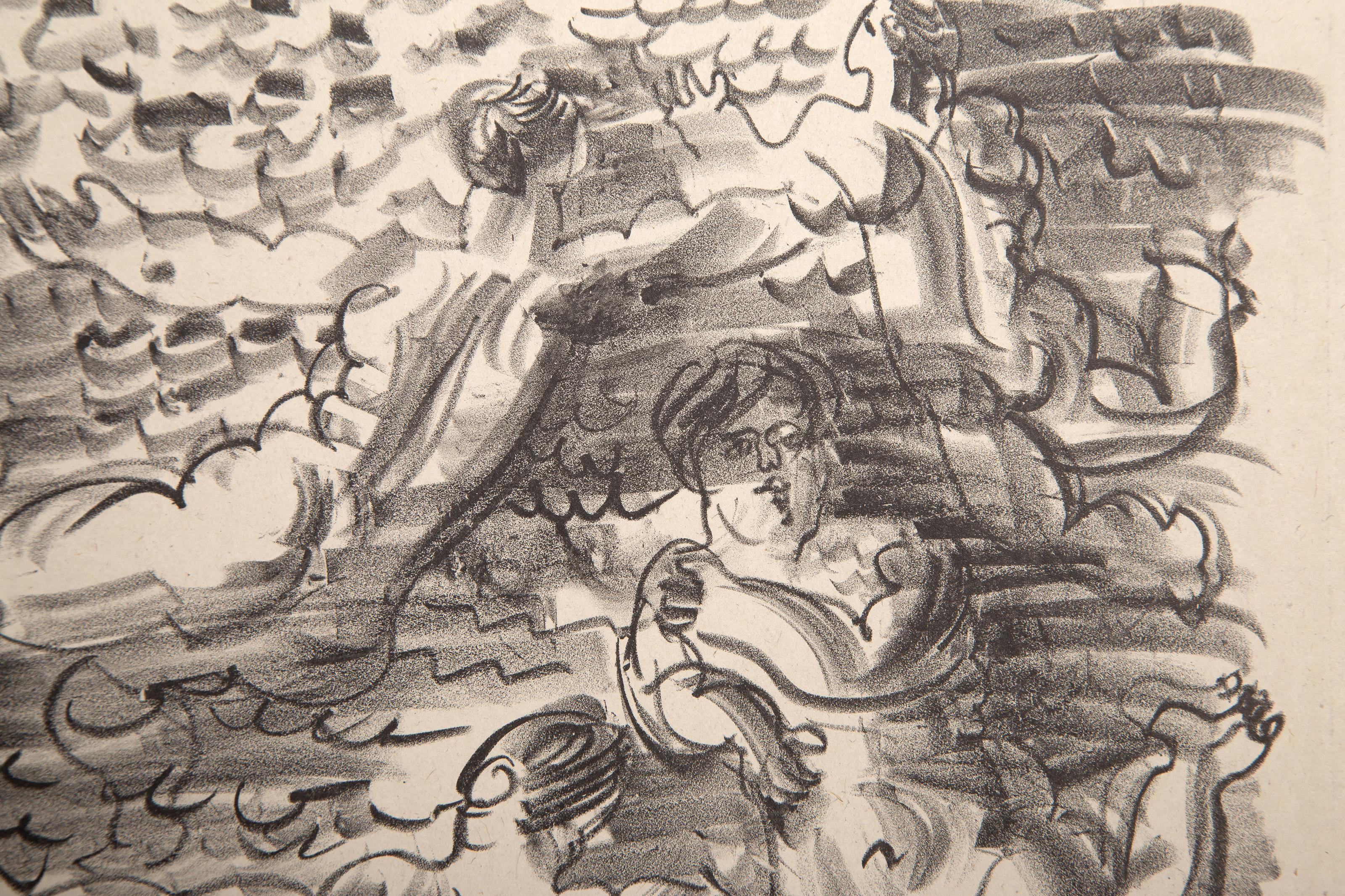 Les Baigneuses, litografia impressionista di Raoul Dufy con nudo in vendita 1