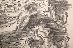 Les Baigneuses, Impressionist Nude Lithograph by Raoul Dufy