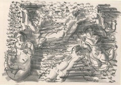 Les Baigneuses - Original Lithograph by Raoul Dufy - 1925