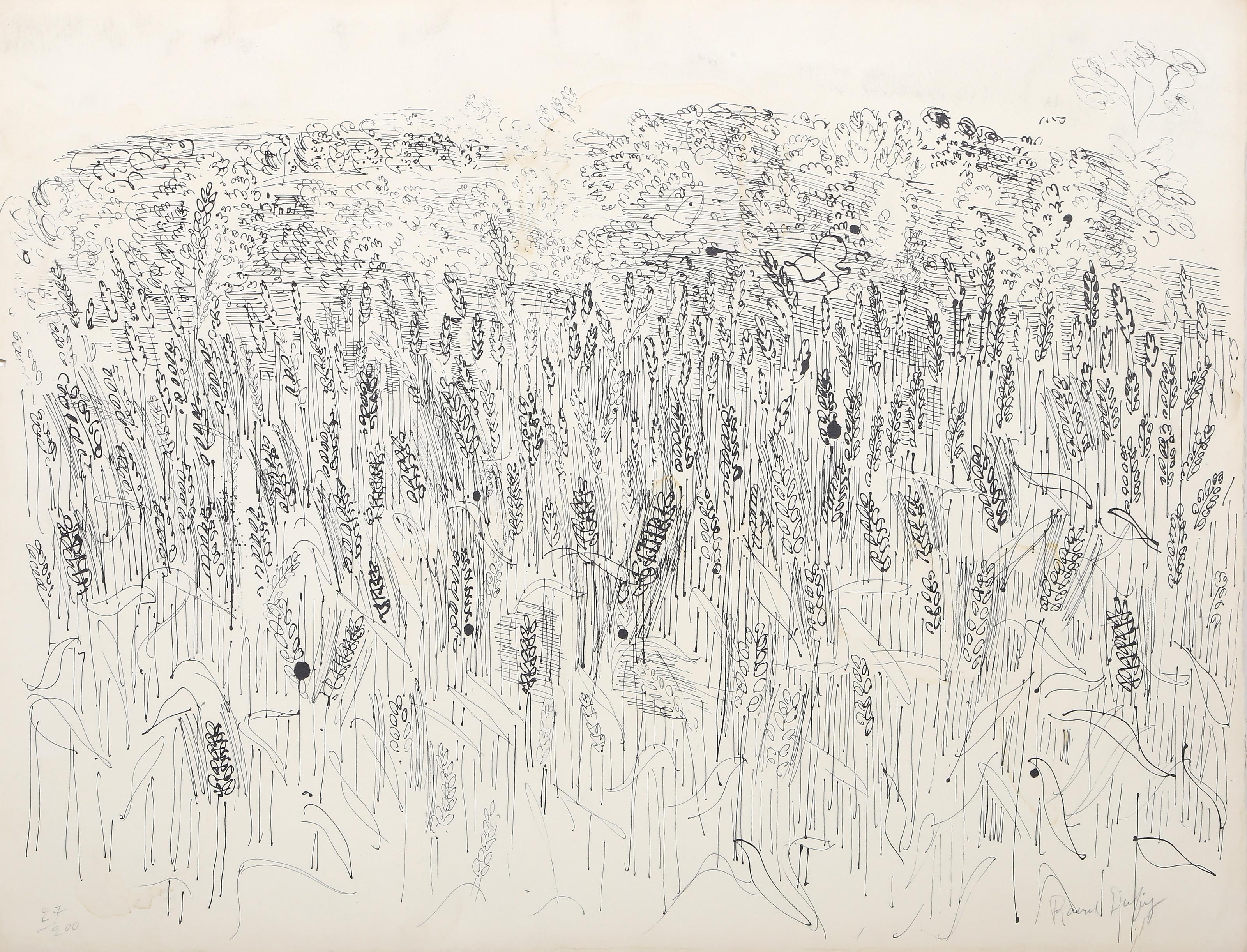 Les Blés (Campo de trigo)
Raoul Dufy, francés (1877-1953)
Fecha: 1933
Litografía sobre Arches, firmada y numerada a lápiz
Edición de 27/200
Tamaño: 40,64 x 52,07 cm (16 x 20,5 pulg.)