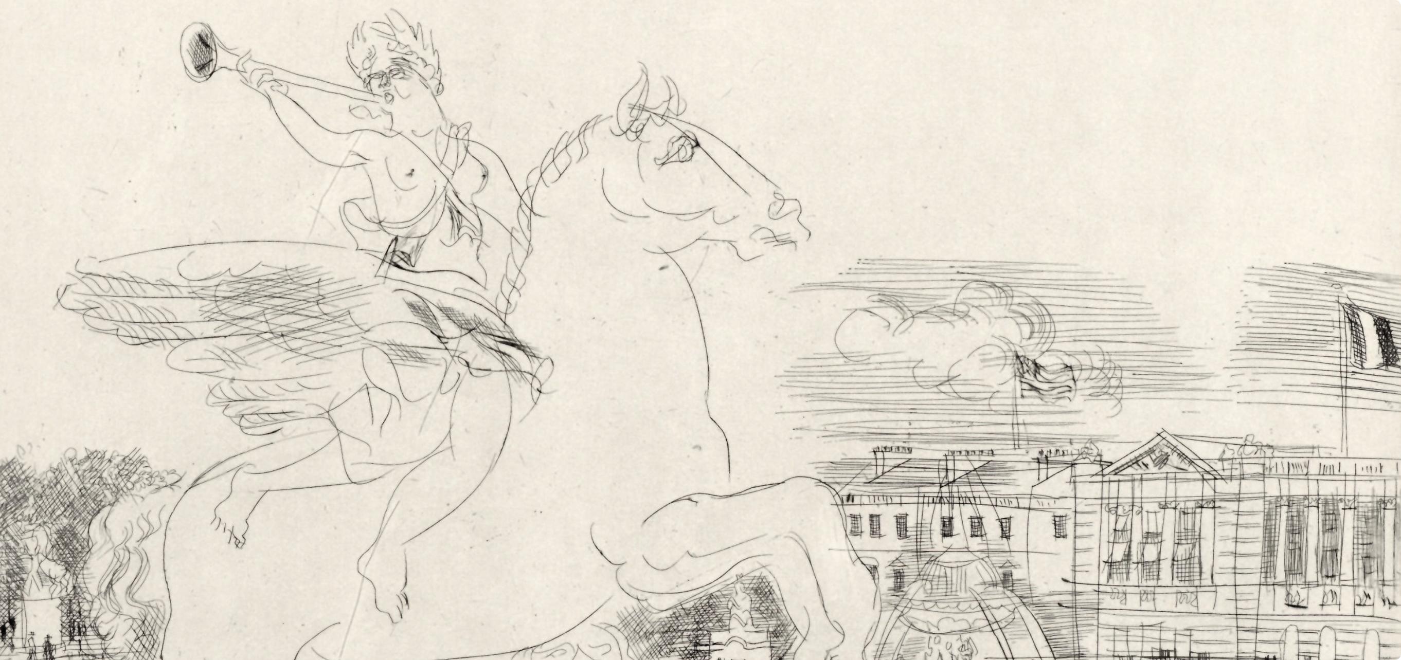 Champs-Élysées, Place de la Concorde, A La gloire à Paris, Raoul Dufy in vendita 1