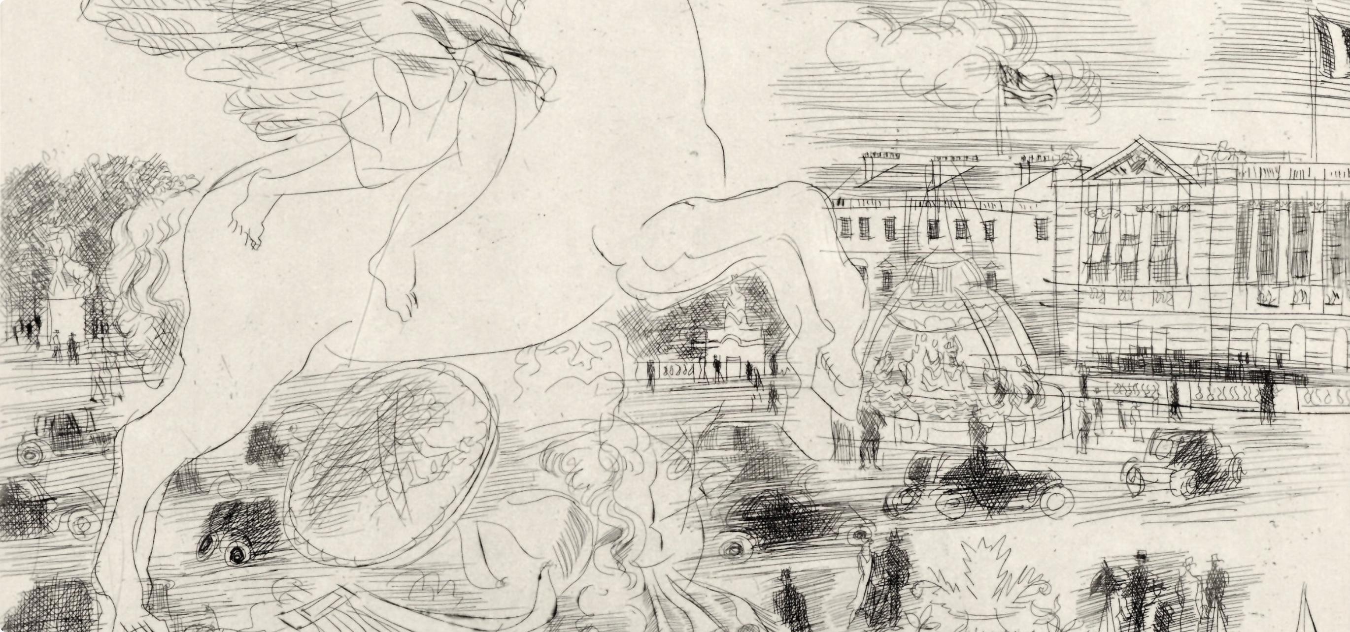 Champs-Élysées, Place de la Concorde, A La gloire à Paris, Raoul Dufy in vendita 2