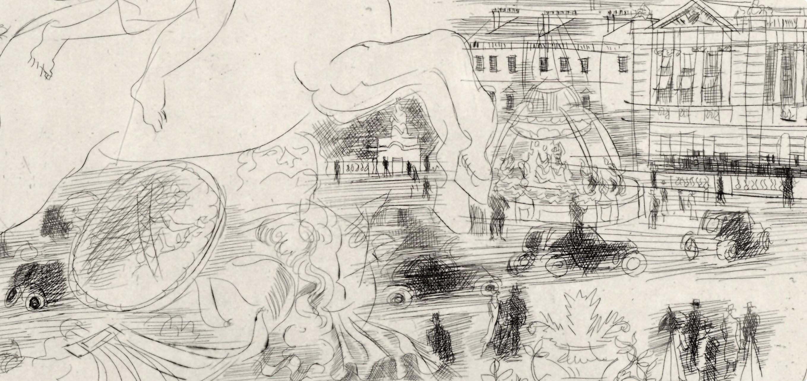 Champs-Élysées, Place de la Concorde, A La gloire à Paris, Raoul Dufy in vendita 4