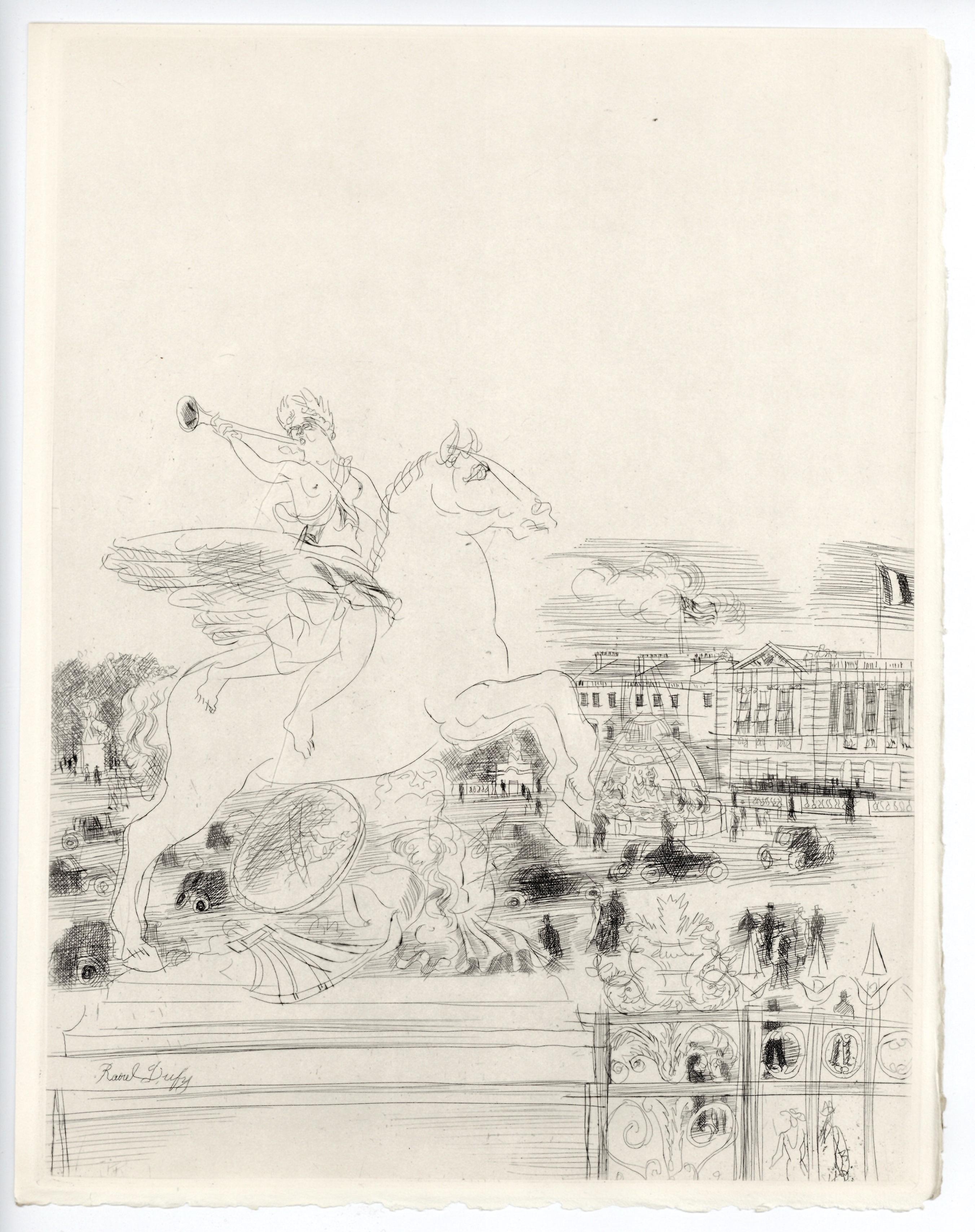 Champs-Élysées, Place de la Concorde, A La gloire à Paris, Raoul Dufy in vendita 6