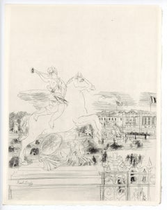 "Mes Champs-Elysées (Place de la Concorde)" original etching