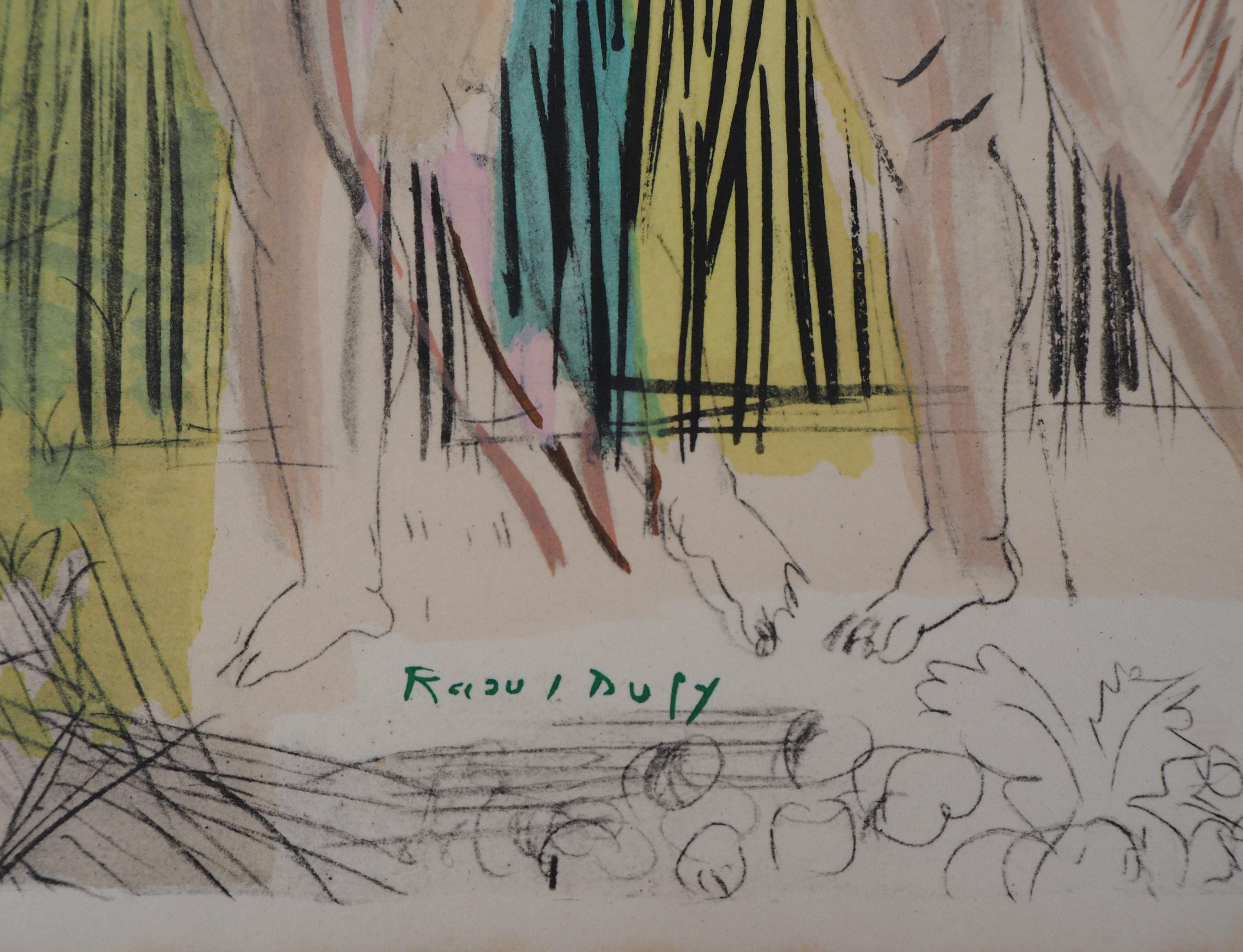 Mythology : The Three Graces - Original Lithograph - Print by Raoul Dufy