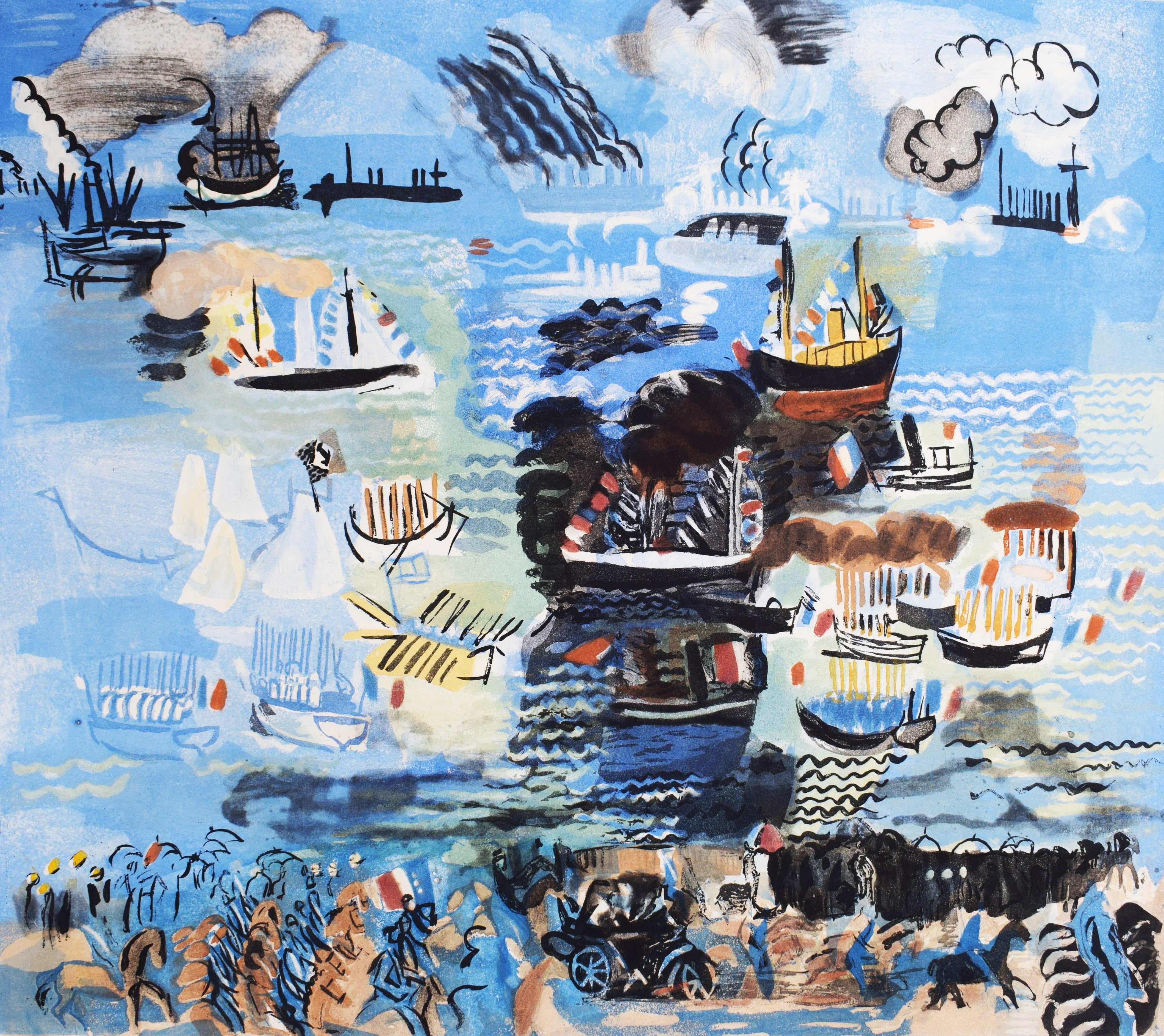 Raoul Dufy Landscape Print - Nautical Festival | Fête nautique - France Nautical  Dufy & Villon Collab