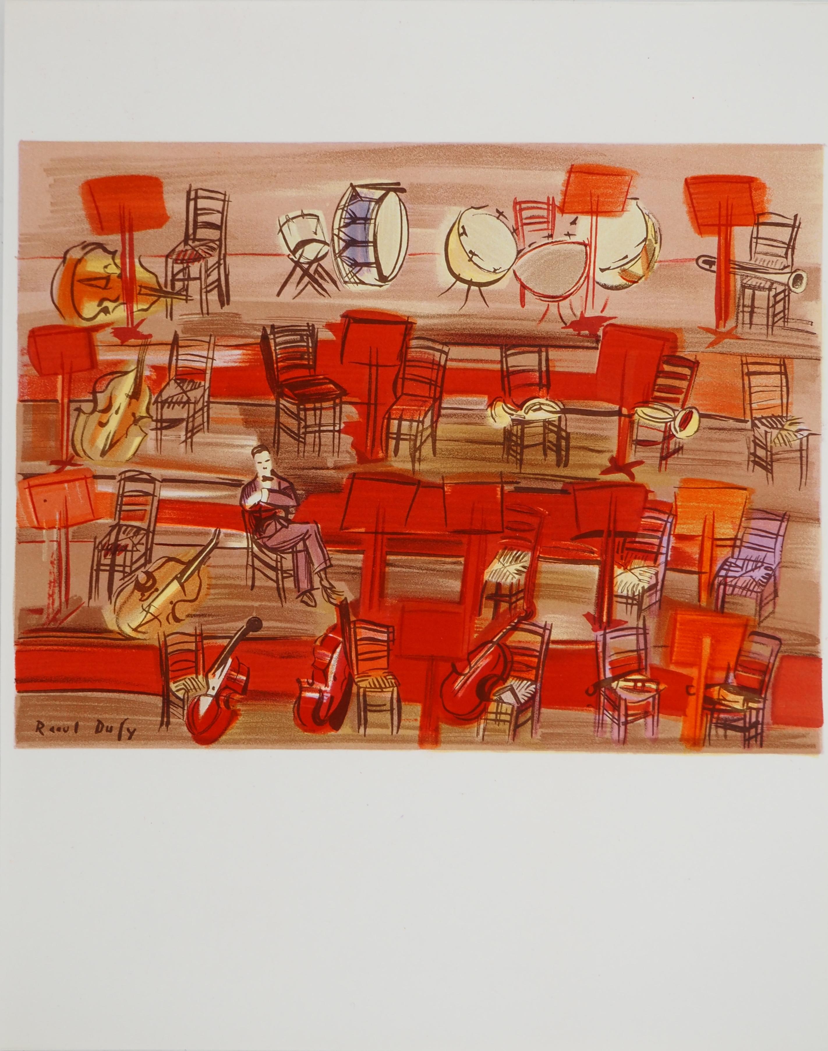 Abstract Print di Raoul Dufy - Orchestra : Intervallo - Litografia (Mourlot)