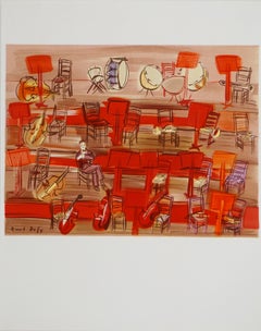 Orchestra : Intermission - Lithograph (Mourlot)
