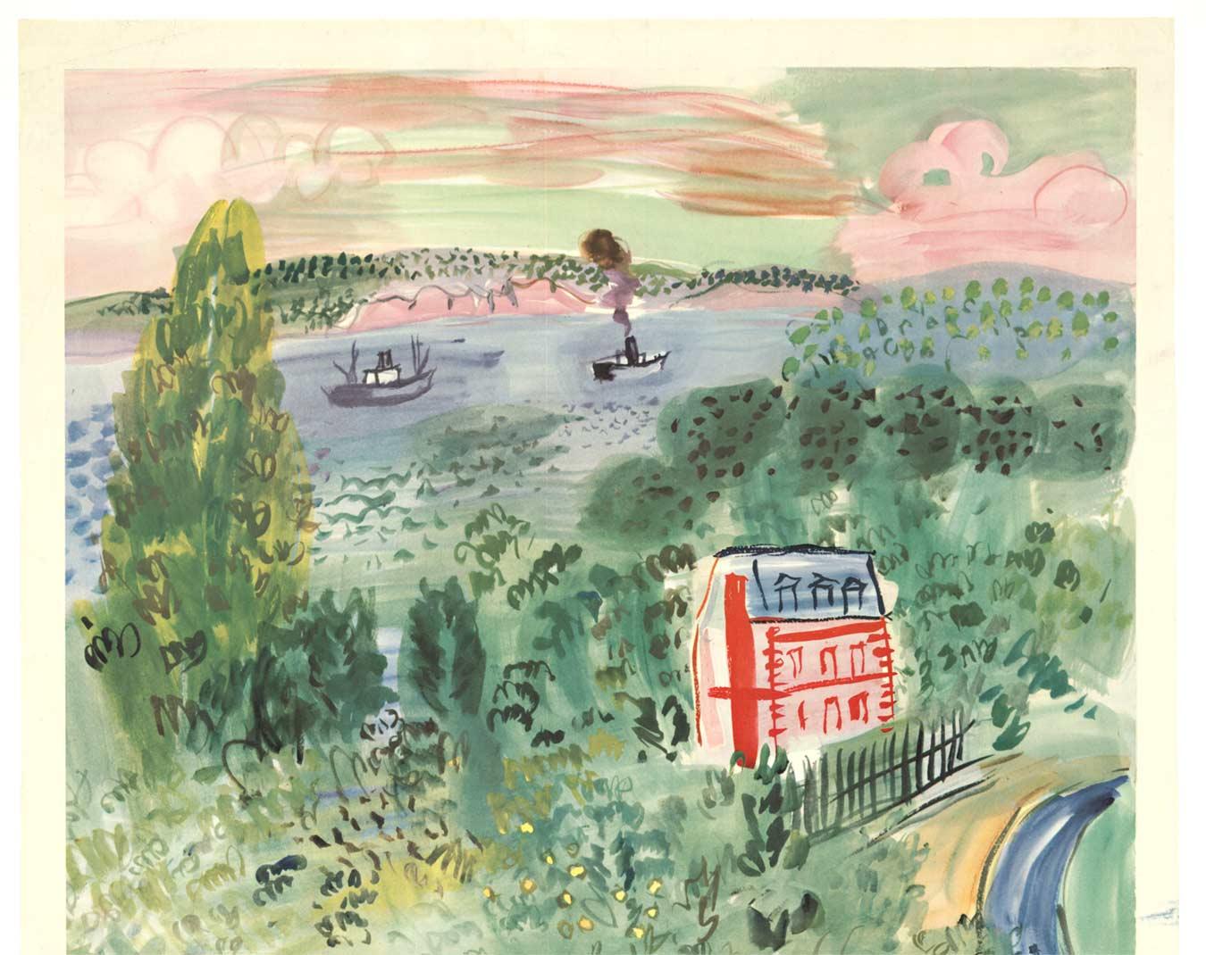 Chemin de fer Normandie SNCF d'origine  Affiche vintage de Normandie - Print de Raoul Dufy