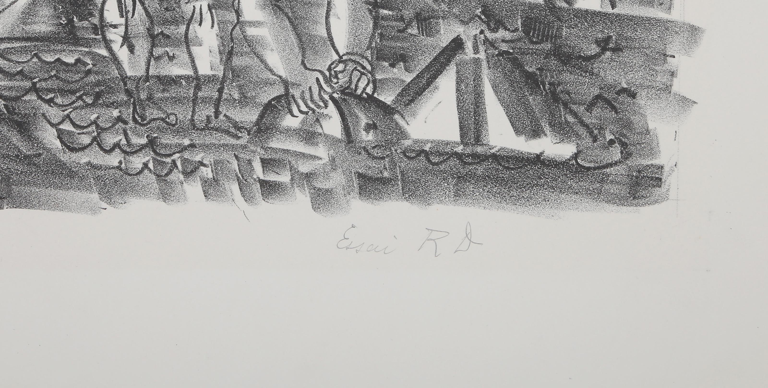 Pêcheurs de crevettes, litografía impresionista de Raoul Dufy en venta 3